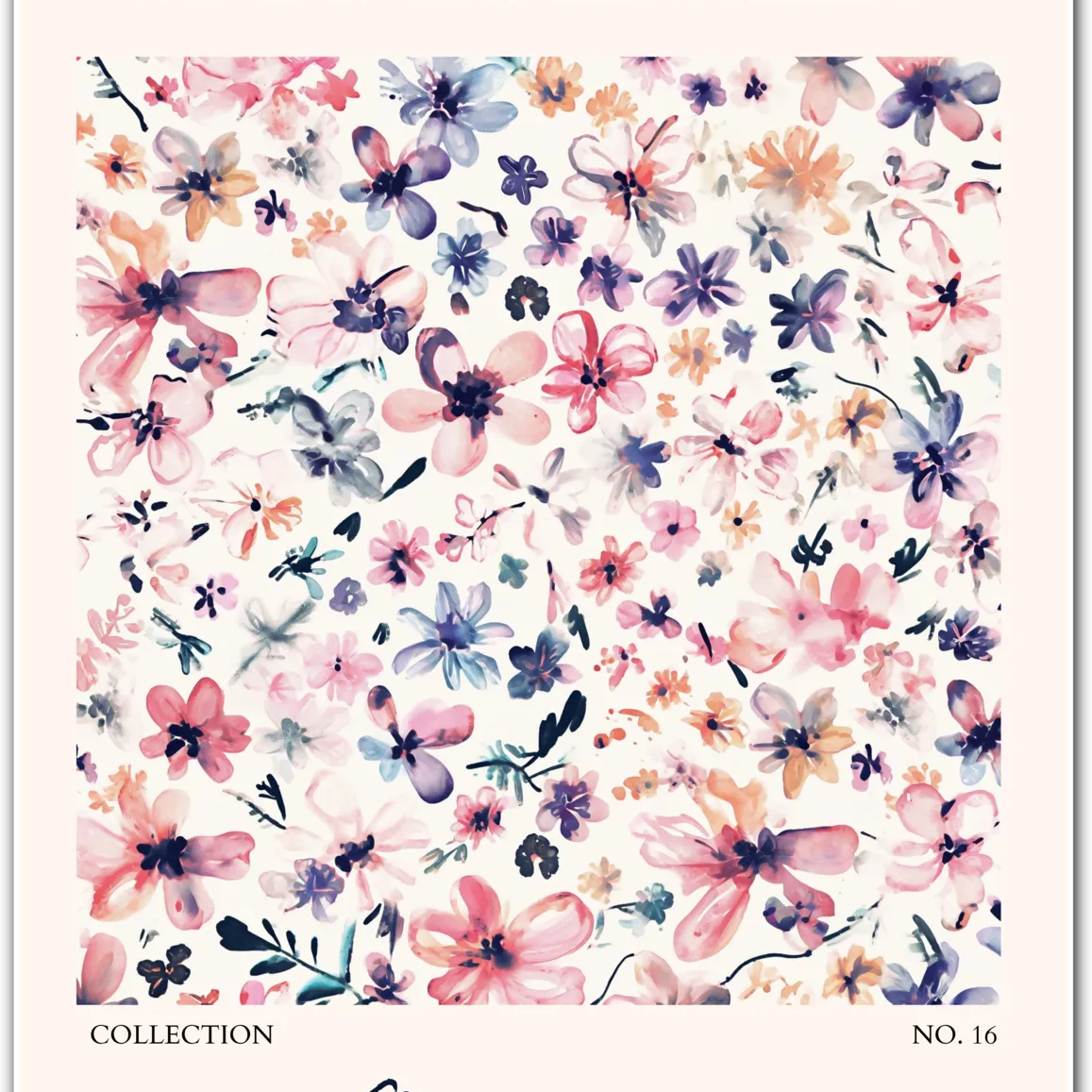 Amman Bloomscape – Soft Watercolour Flower Art in Pink and Violet