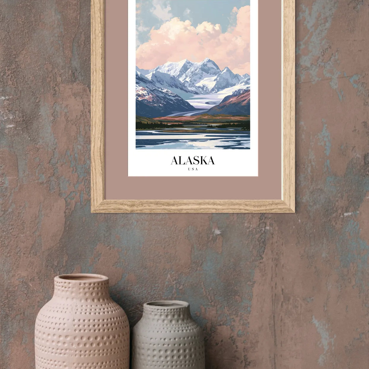 Alaska USA Art Print – Majestic Snow-Capped Mountains and Wilderness