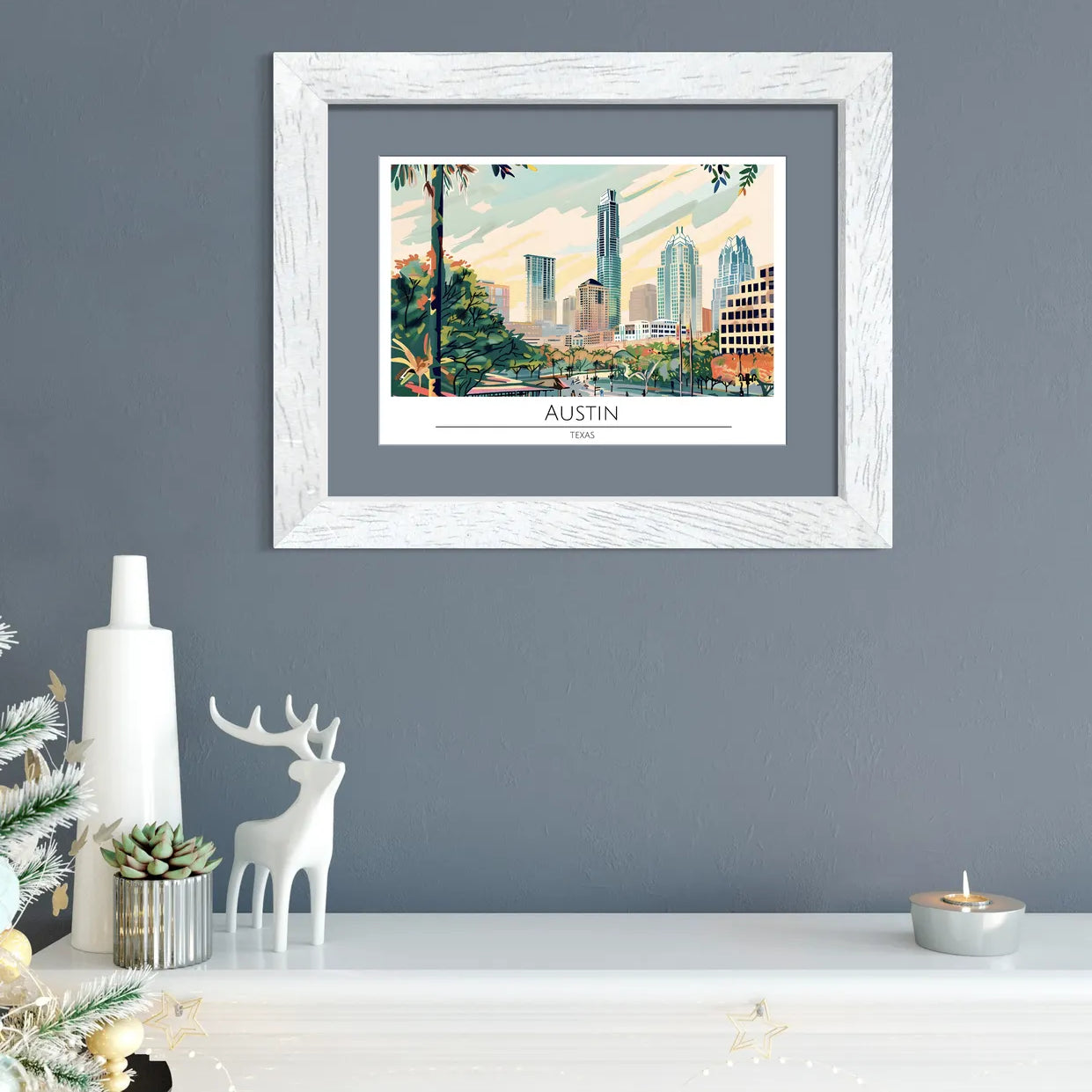 Vibrant Austin Cityscape - Texas Skyline Art Print