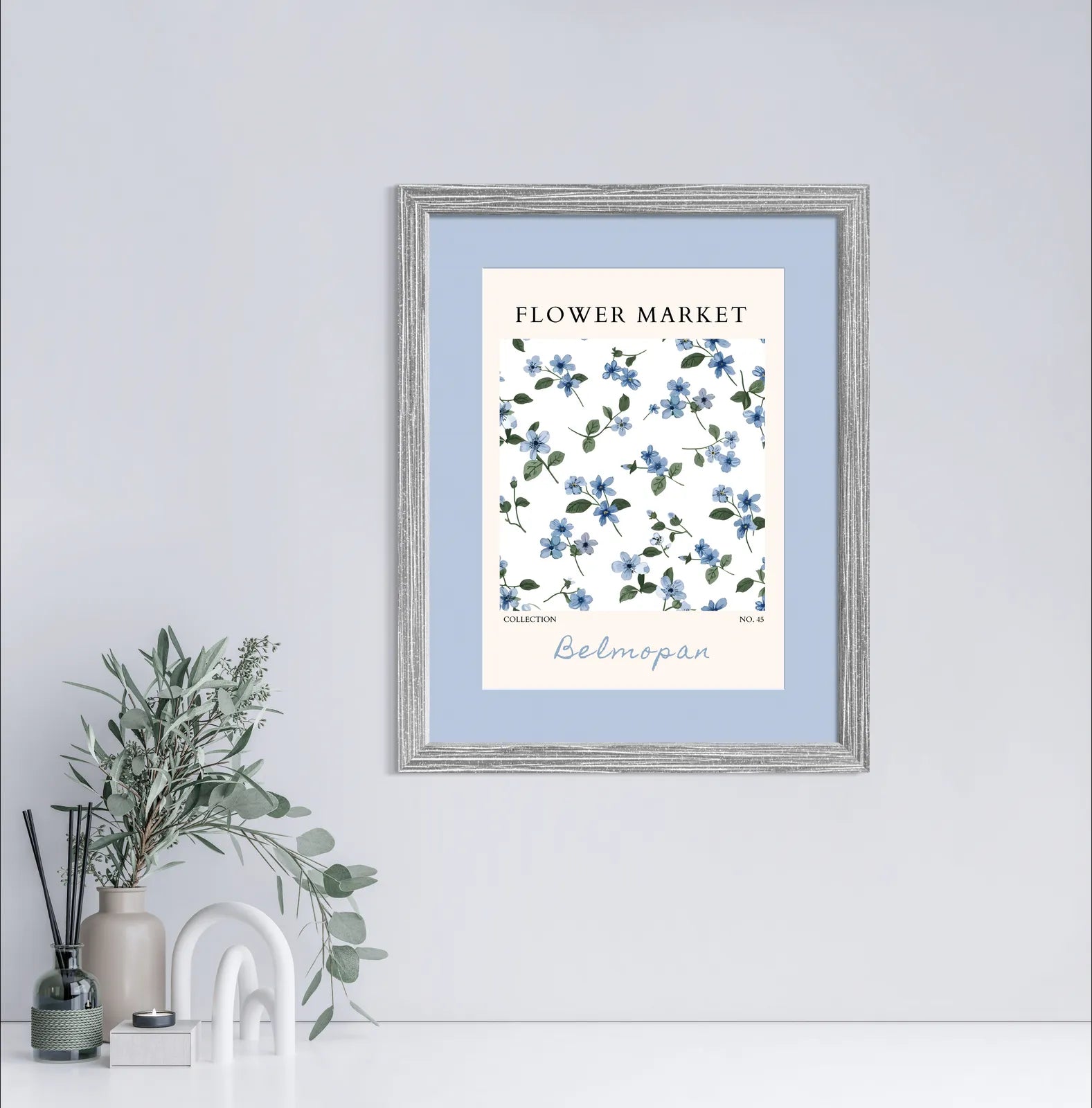 Belmopan Forget-Me-Not – Delicate Blue Floral Scatter Print