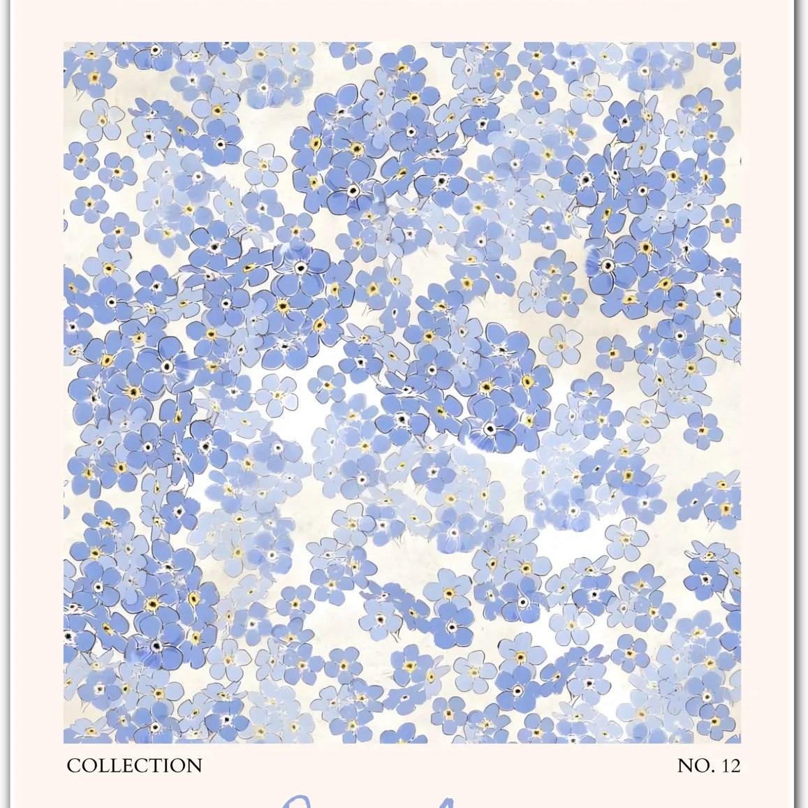 Berlin Blue Whisper – Soft Floral Print in Pastel Blue