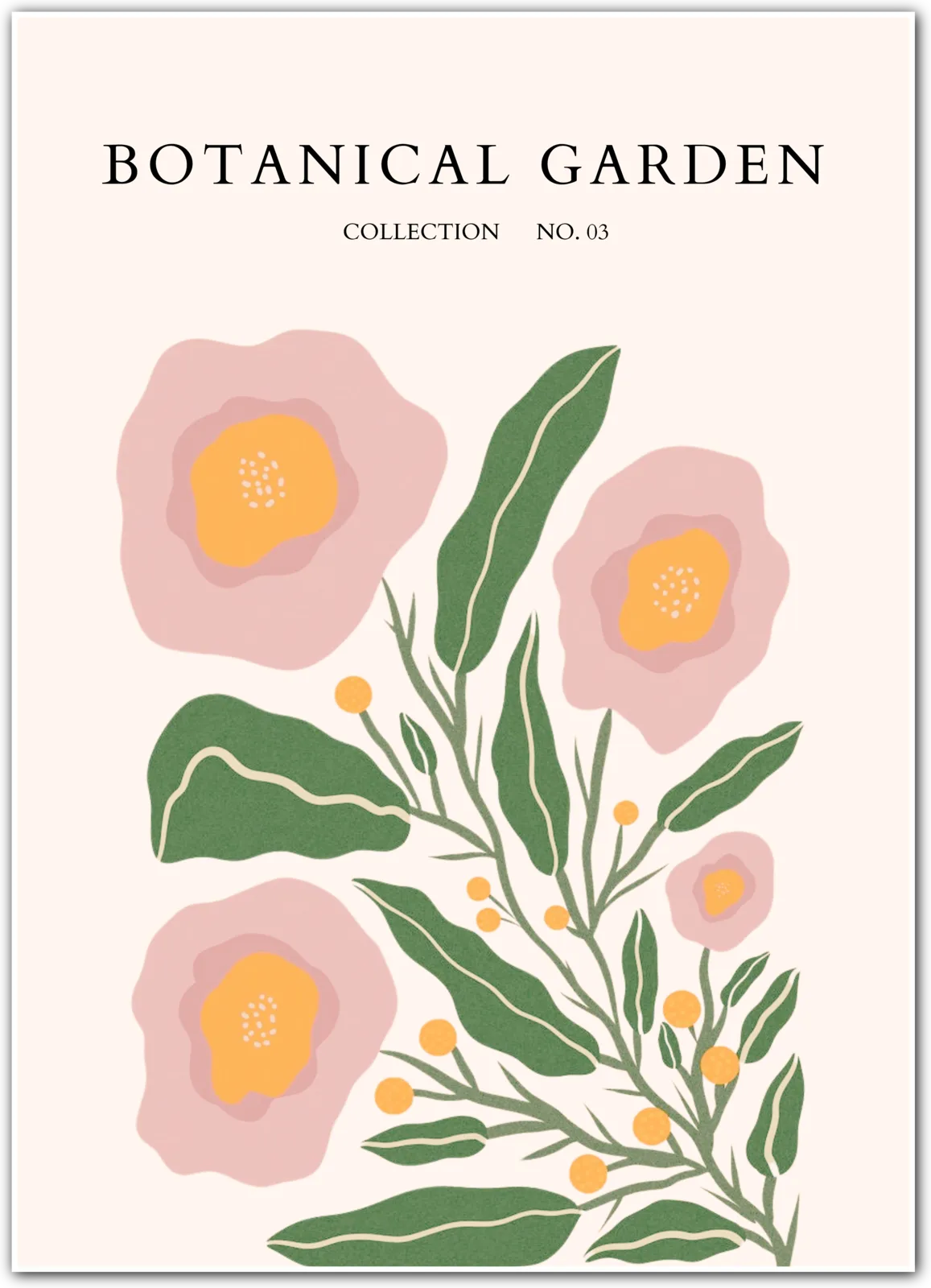 Blush Camellia Garden Art Print