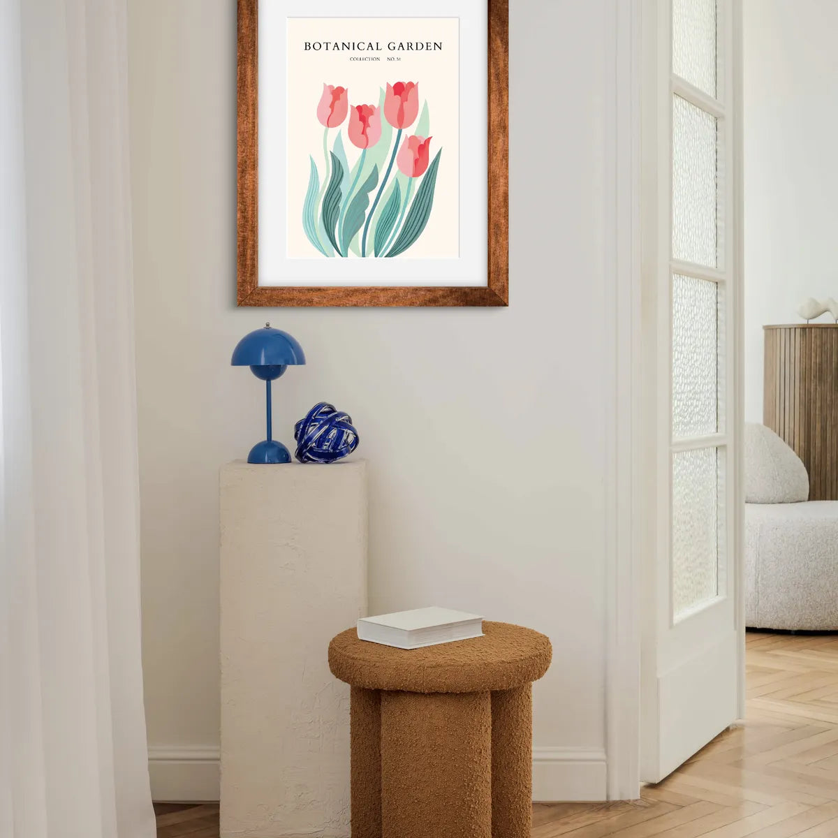 Blushing Tulips – Painterly Petal Botanical Print