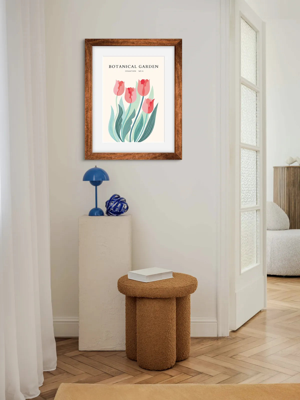 Blushing Tulips – Painterly Petal Botanical Print