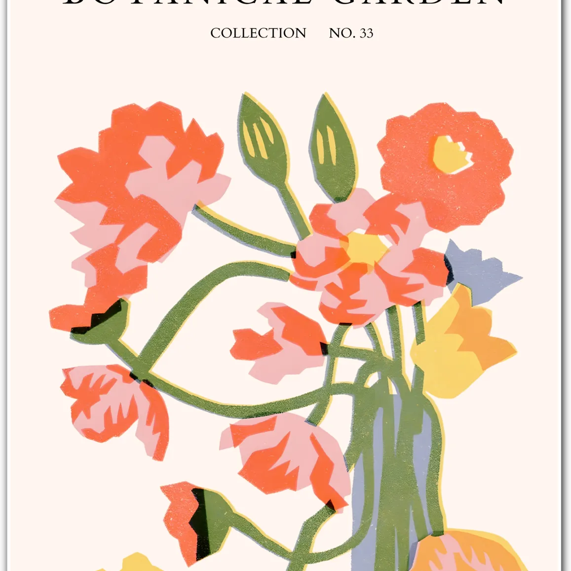 Coral Bloom Cutout Art Print