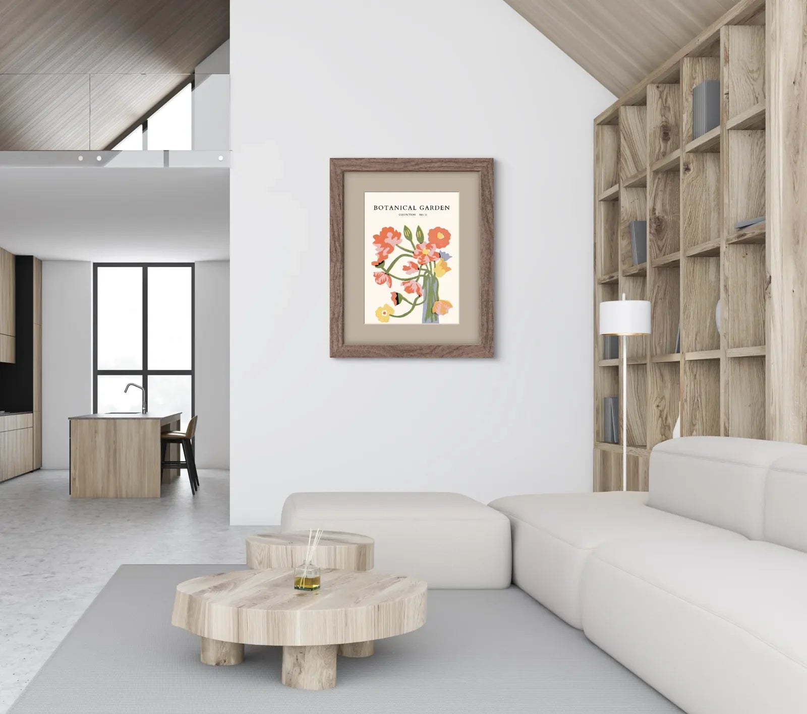 Coral Bloom Cutout Art Print