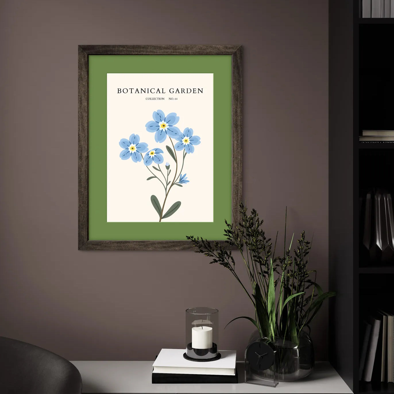 Whispers of the Wild: Forget-Me-Not Blue Art Print