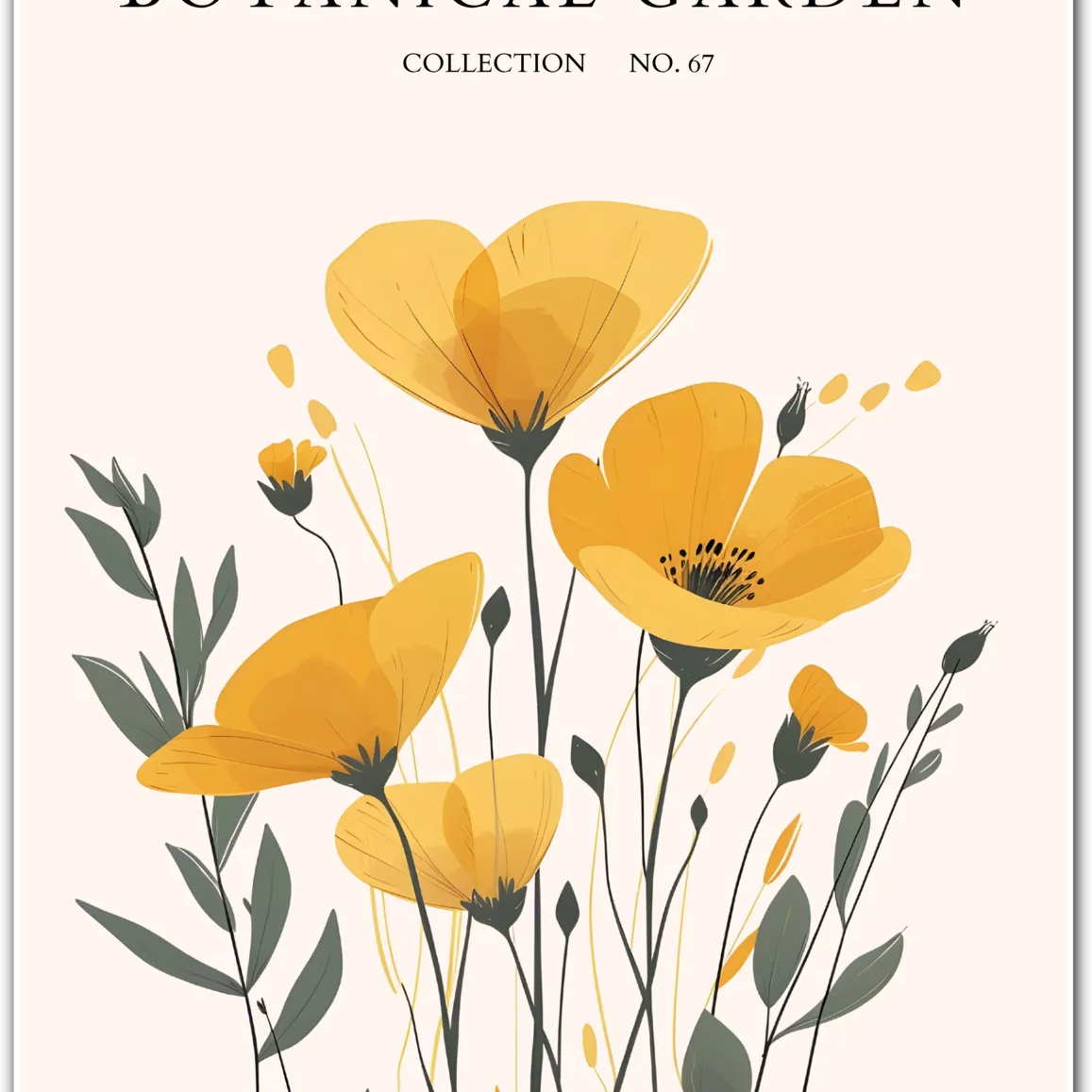 Wild Honey Breeze: Yellow Meadow Bloom Art Print