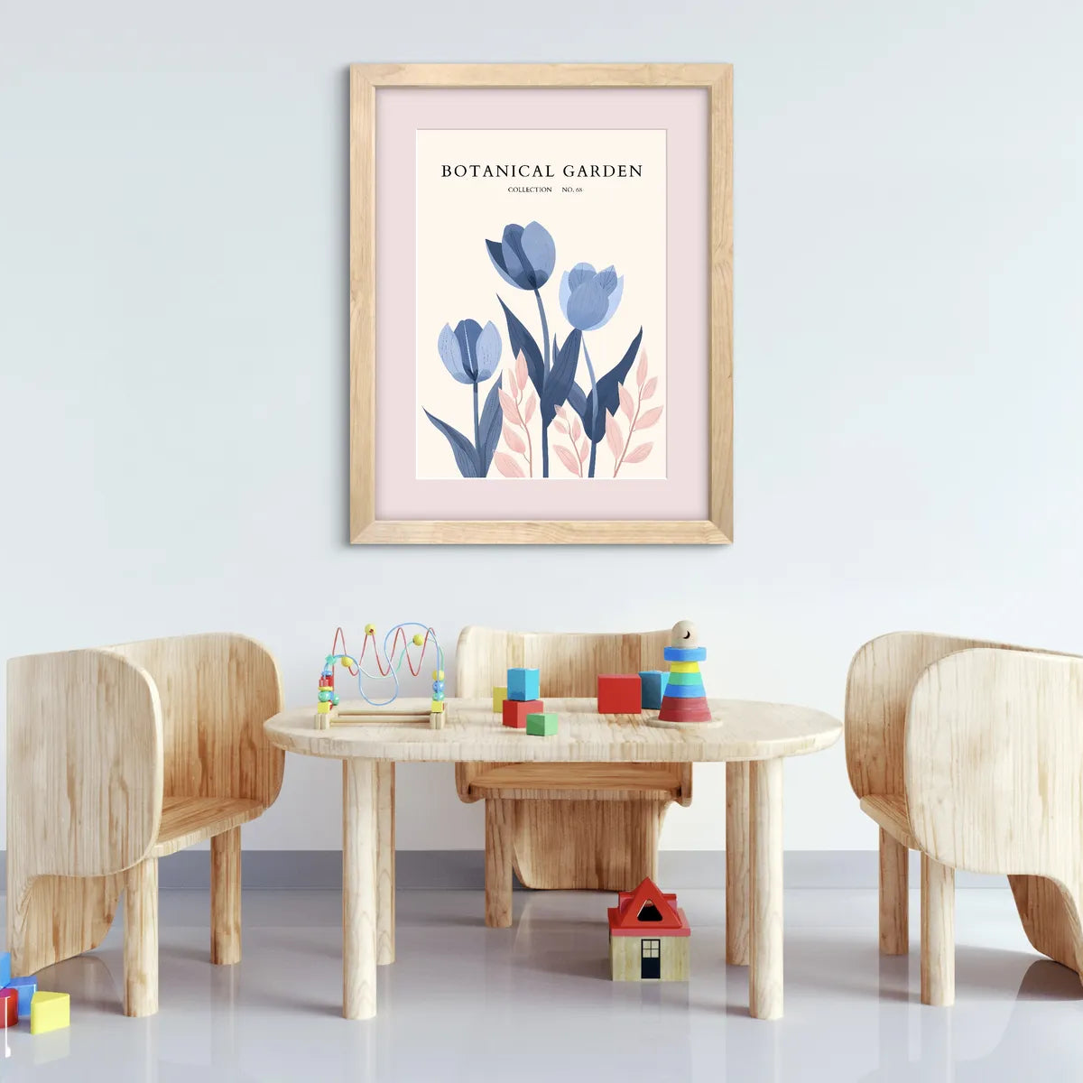 Twilight Petals: Indigo Tulip Dream Art Print