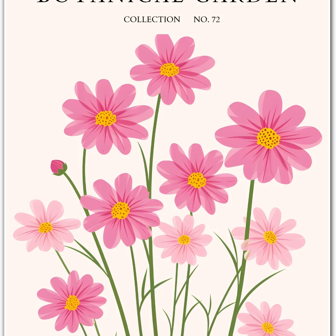 Pink Cosmos Dance: Joyful Bloom Art Print