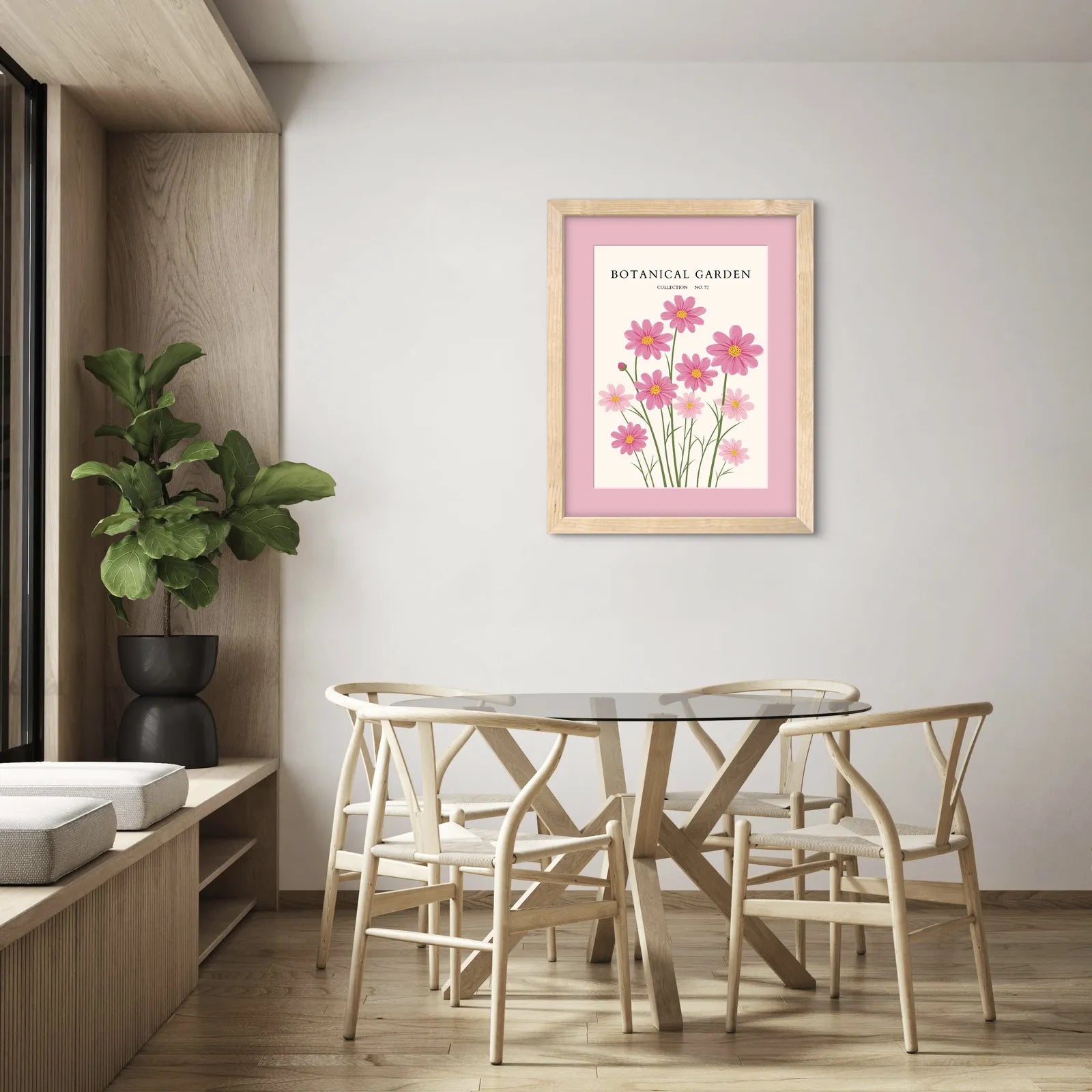 Pink Cosmos Dance: Joyful Bloom Art Print