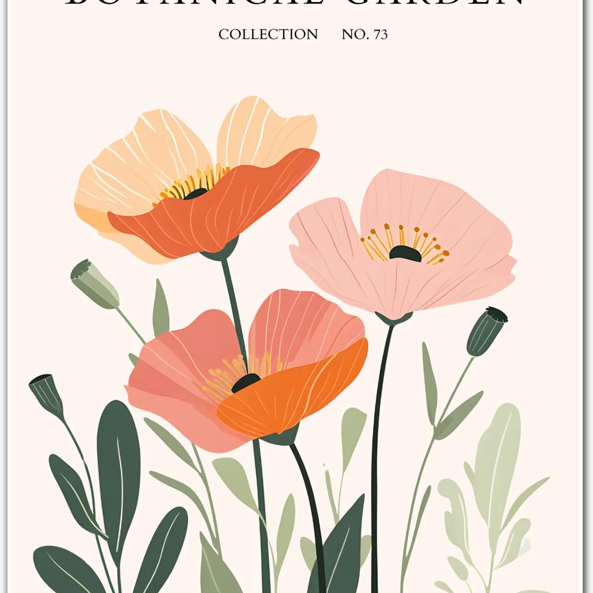 Blush Harmony – Abstract Pastel Bloom Art Print