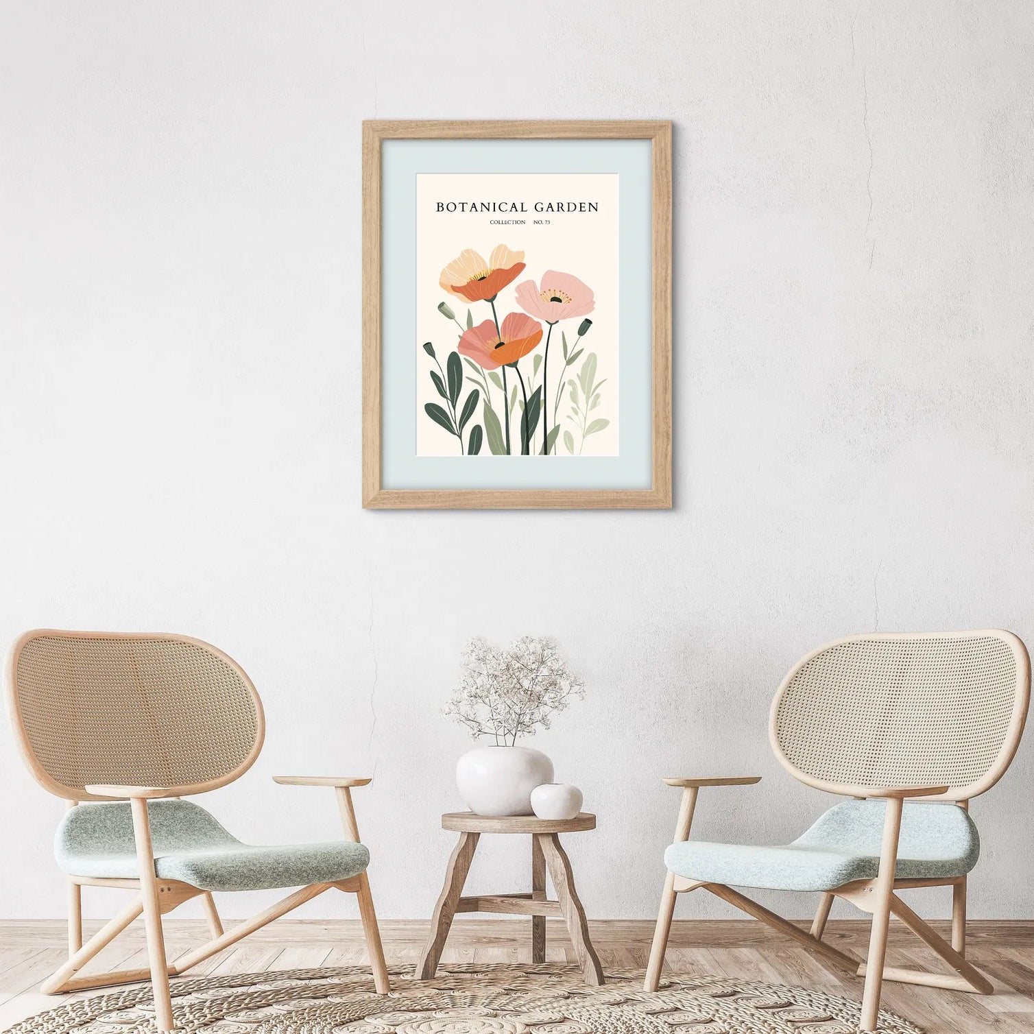 Blush Harmony – Abstract Pastel Bloom Art Print
