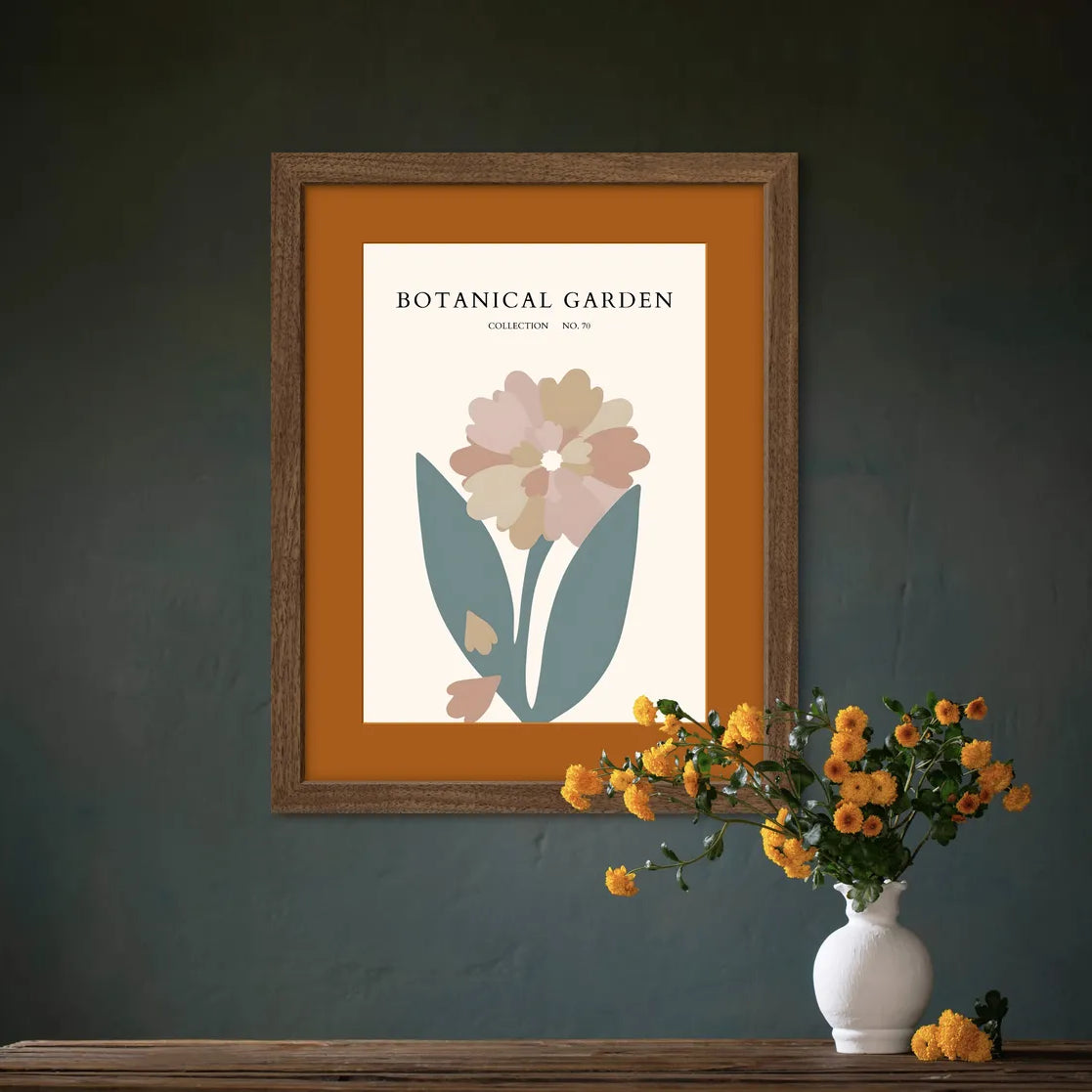 Soft Heart Bloom – Warm Neutral Floral Art Print