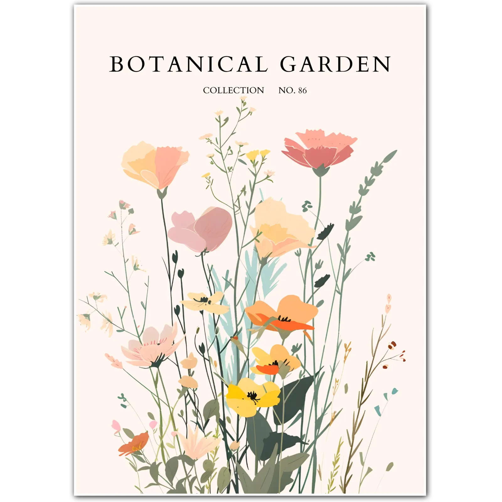 Meadow Breeze – Soft Wildflower Garden Print