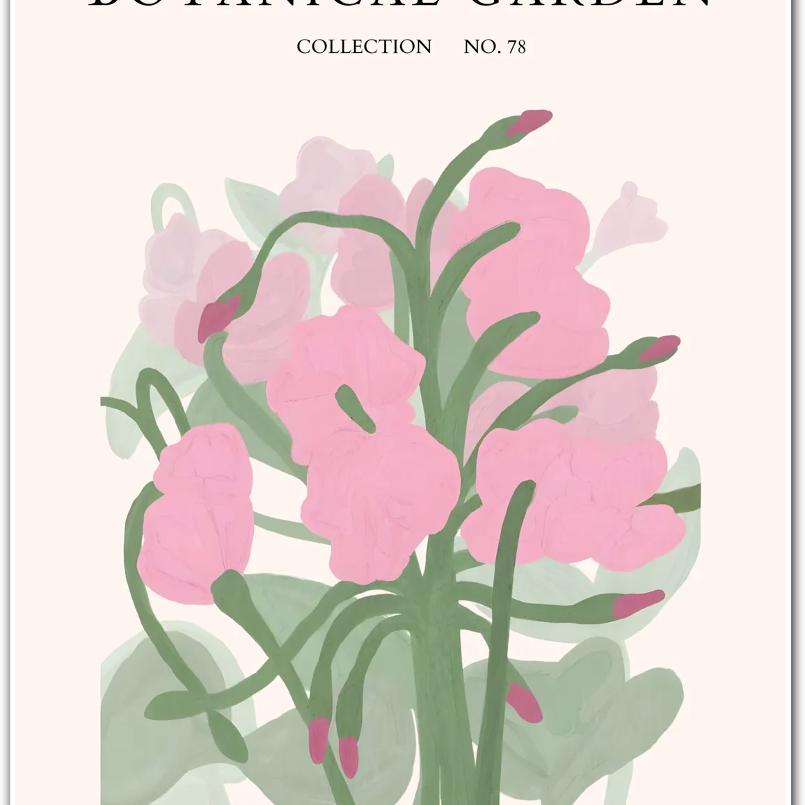Blush Snapdragon Bloom – Soft Painterly Botanical Art
