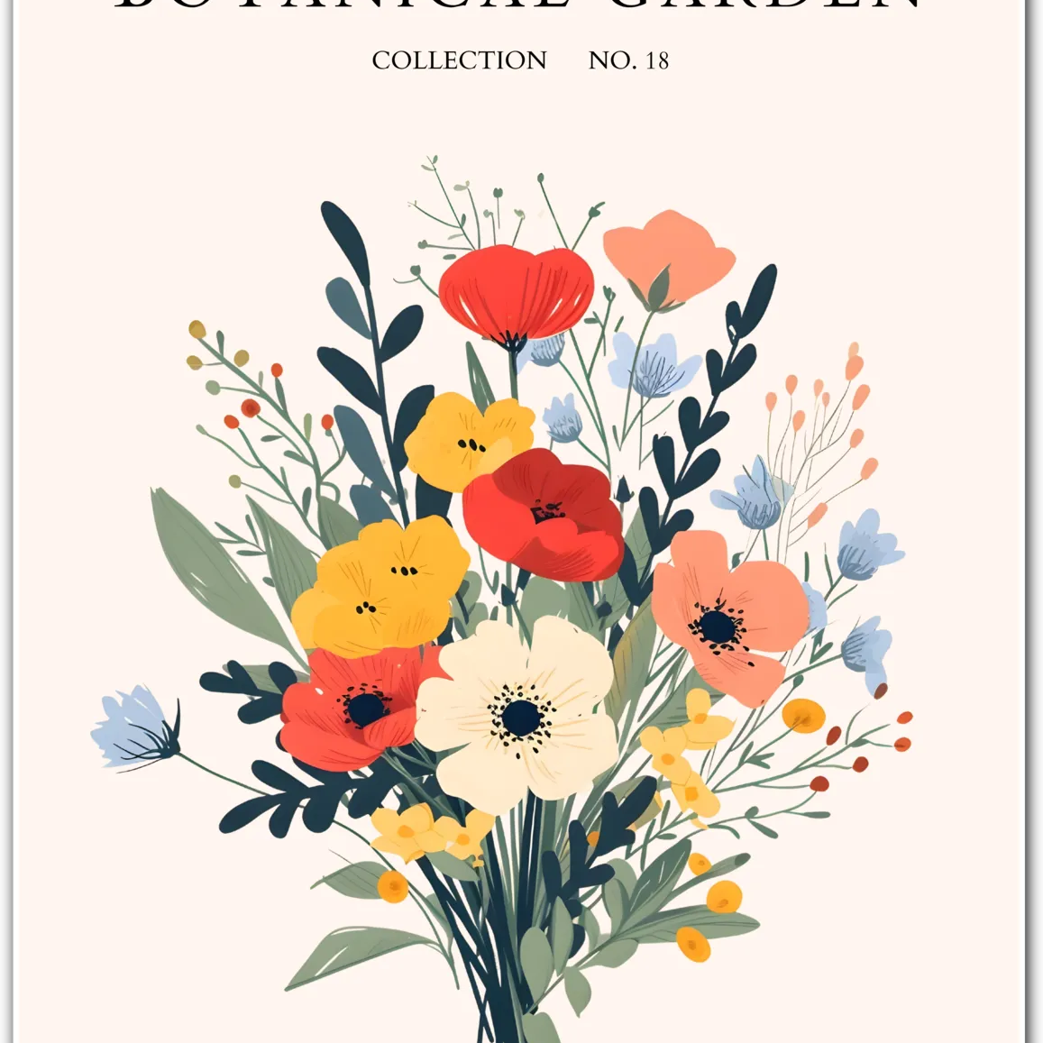 Floral Medley Celebration Botanical Art Print