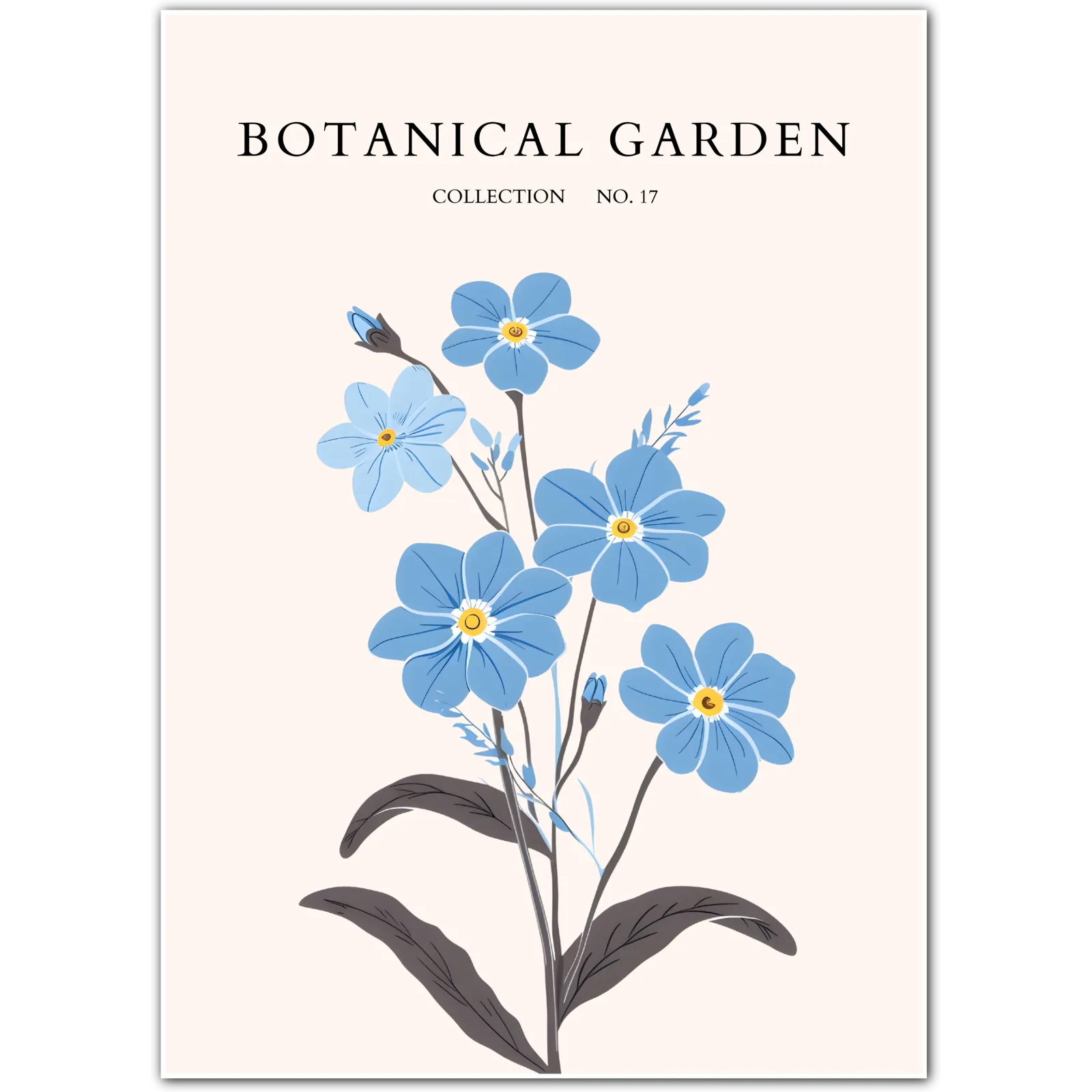 Forget-Me-Not Garden Botanical Wall Art