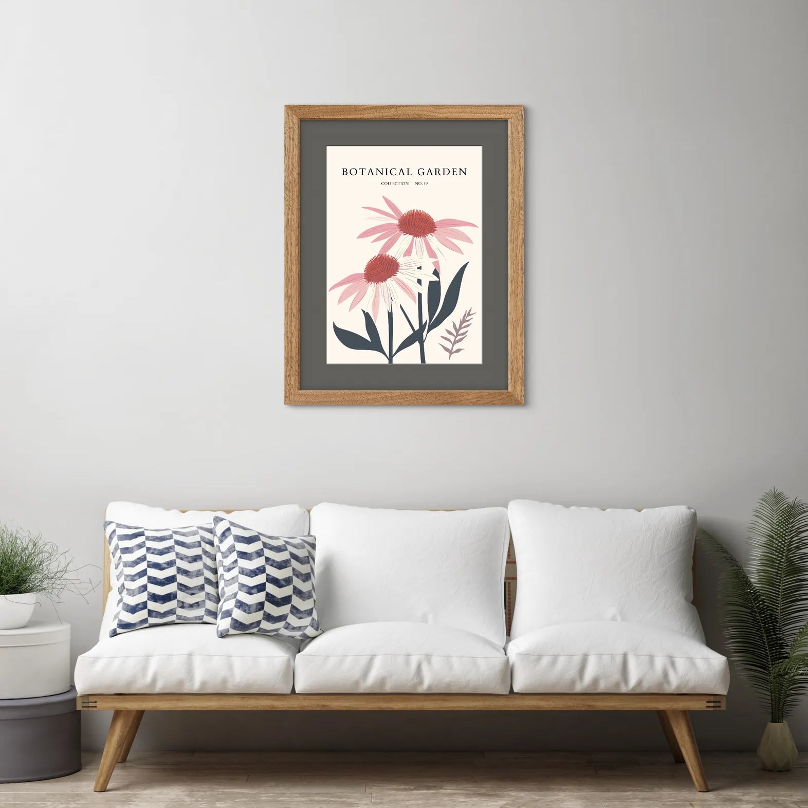 Pink Coneflower Botanical Poster