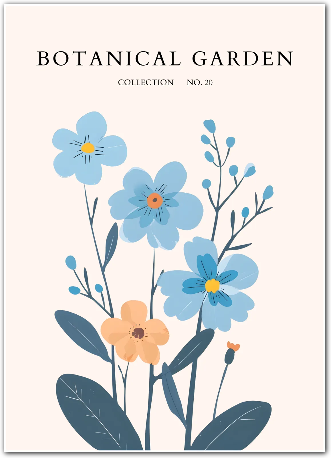 Sky Bloom Botanical Art Print