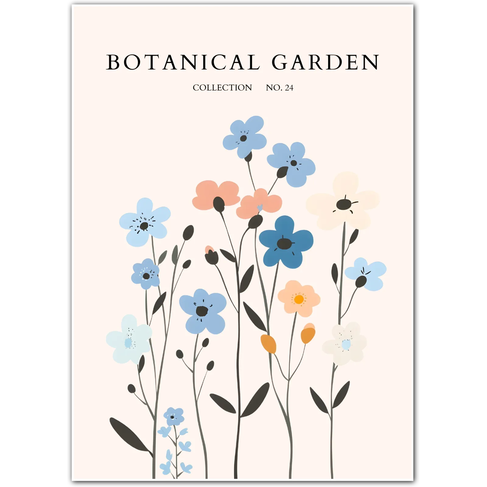 Soft Meadow Whispers Botanical Print