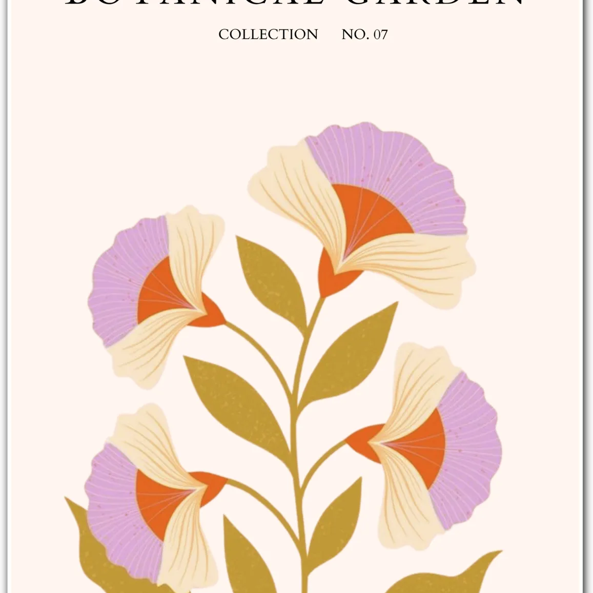 Golden Lotus Radiance – Modern Floral Art Print