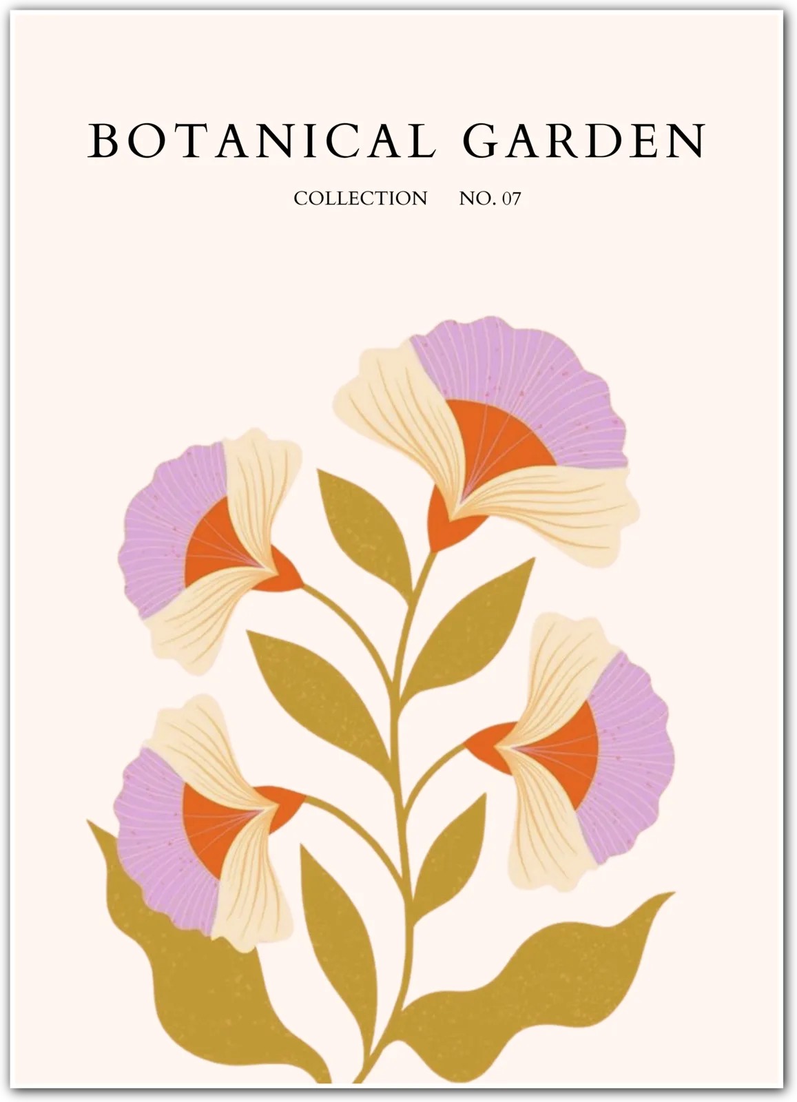 Golden Lotus Radiance – Modern Floral Art Print