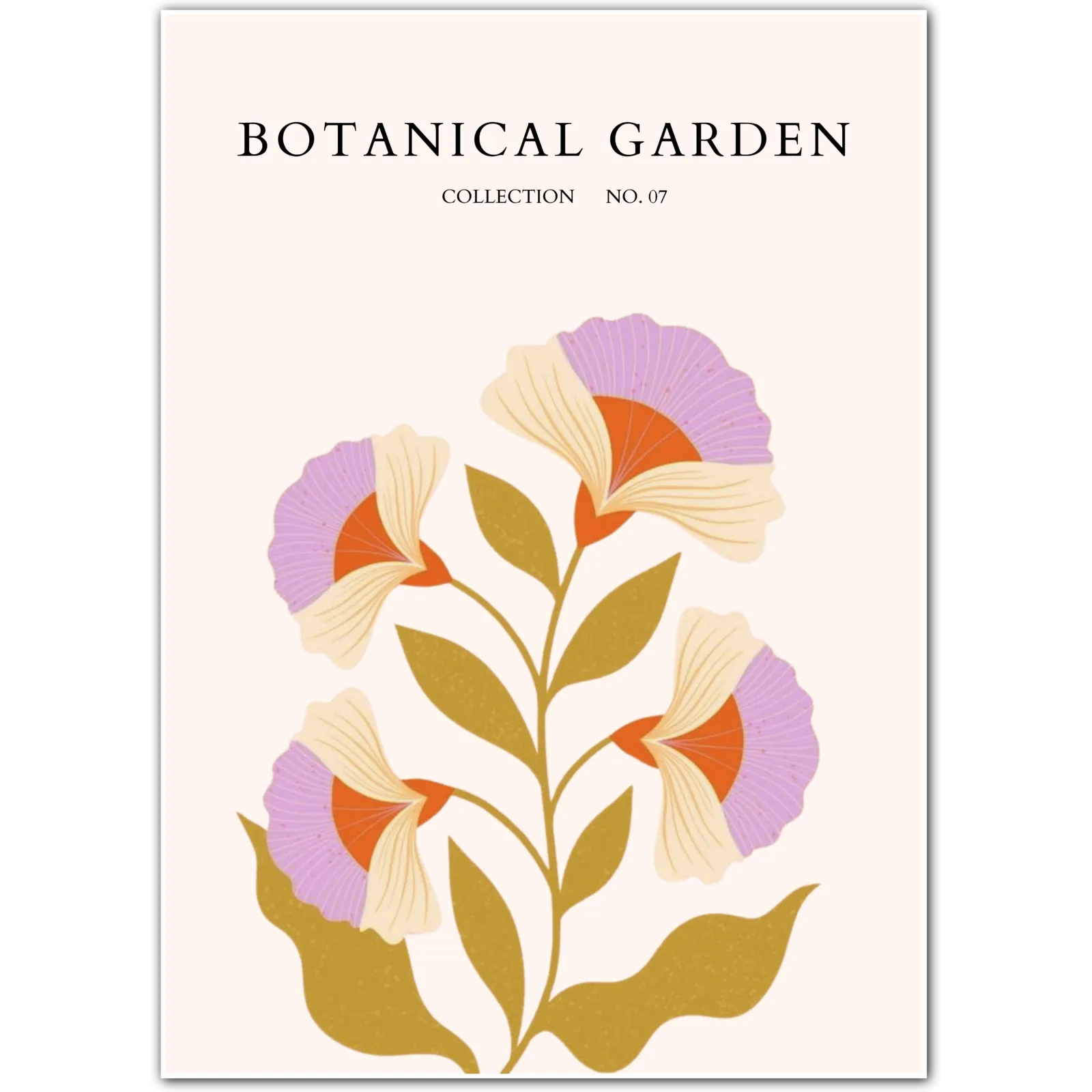 Golden Lotus Radiance – Modern Floral Art Print