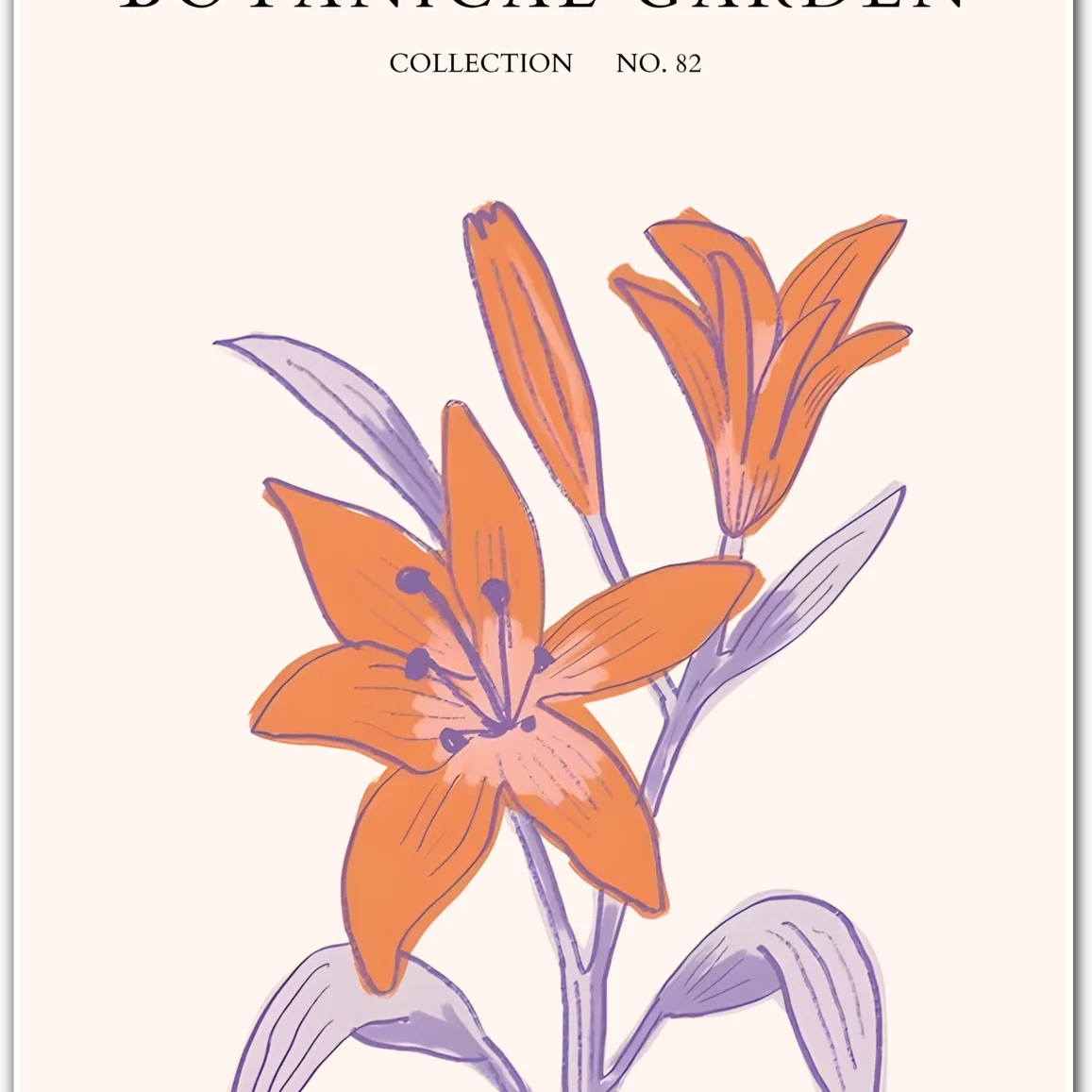 Tangerine Lily Energy – Bold Artistic Floral Print
