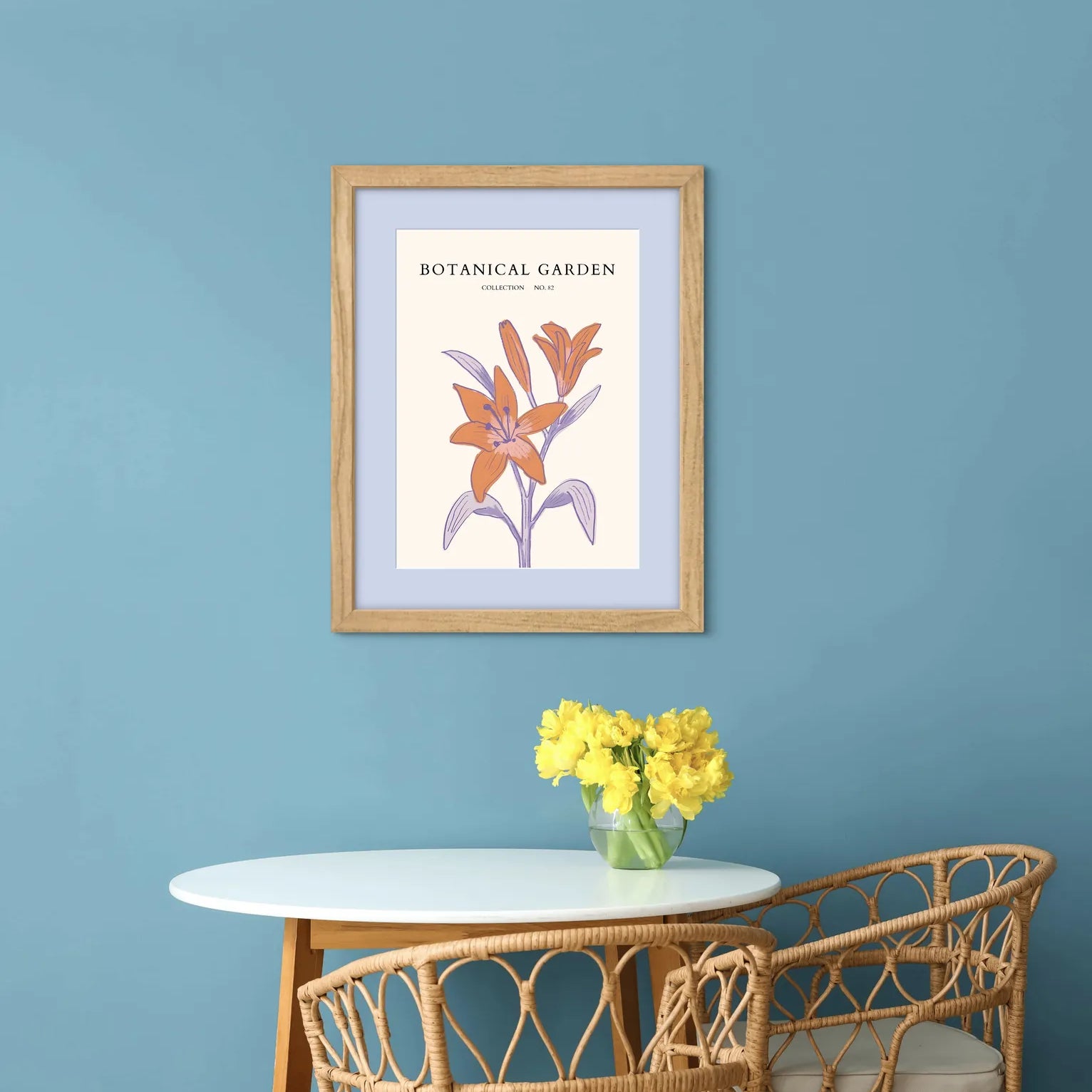 Tangerine Lily Energy – Bold Artistic Floral Print