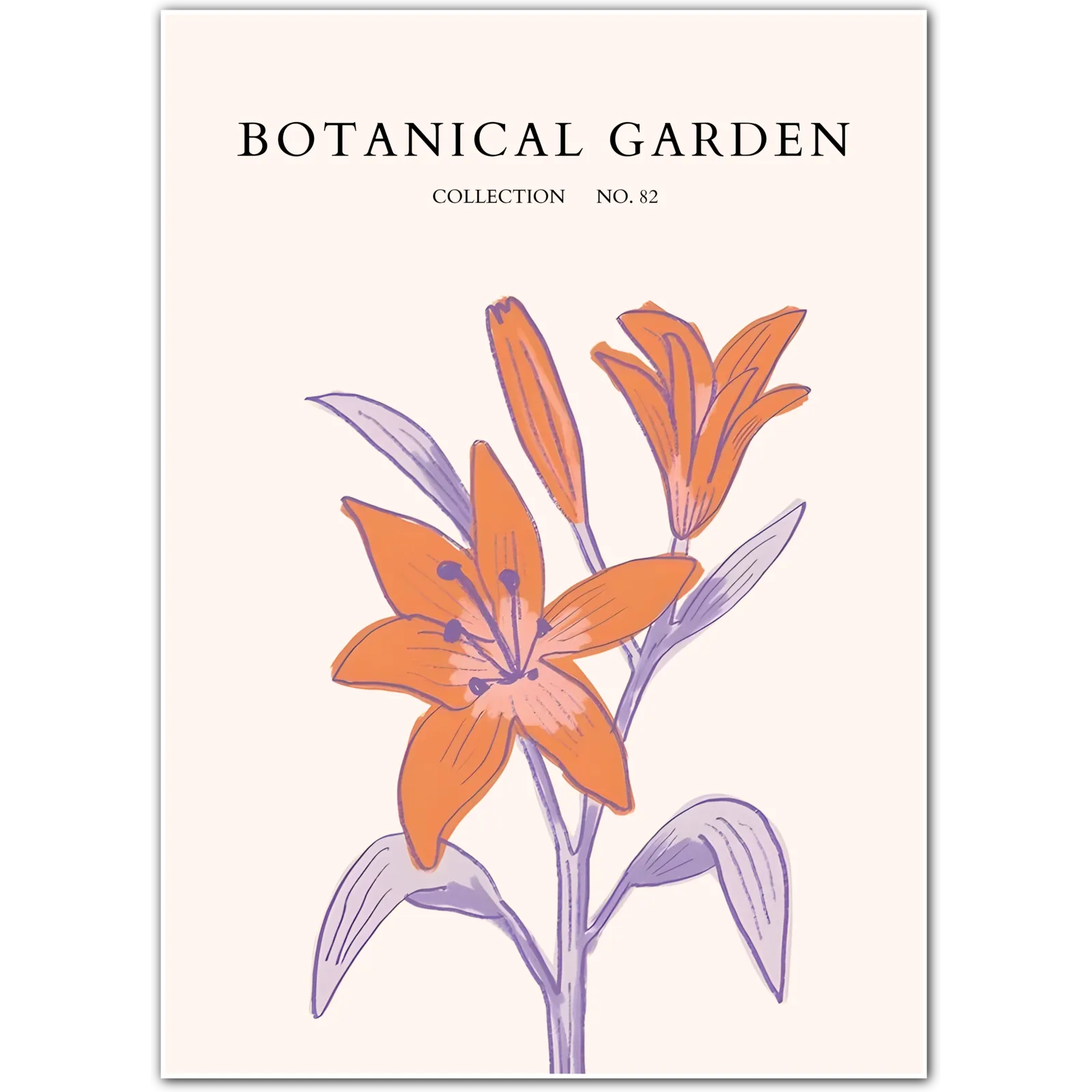 Tangerine Lily Energy – Bold Artistic Floral Print