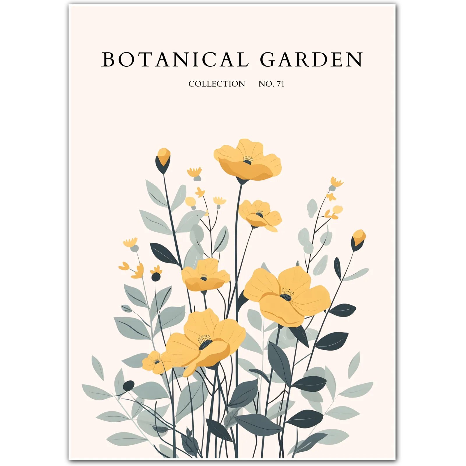 Golden Buttercup Meadow – Delicate Wildflower Art