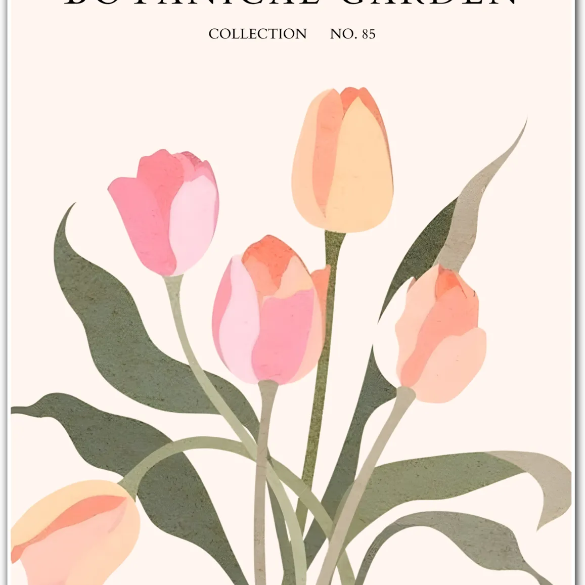 Sunwashed Tulips – Textured Spring Floral Print