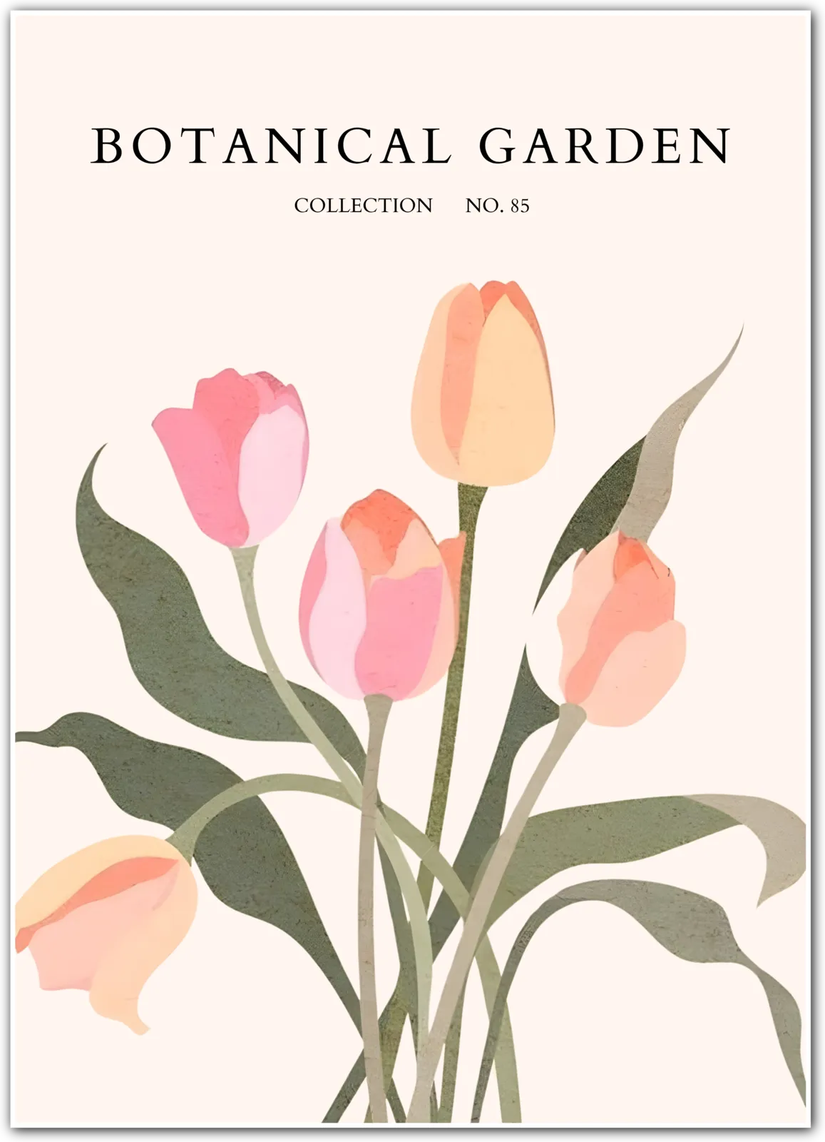 Sunwashed Tulips – Textured Spring Floral Print