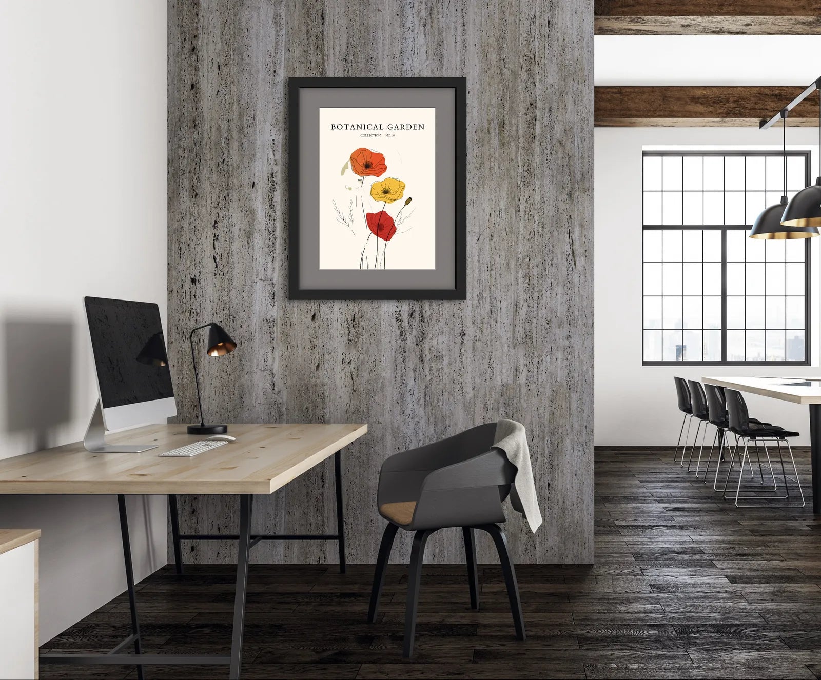 Bold Trio Poppy Print – Vibrant Wildflowers on Warm Off-White