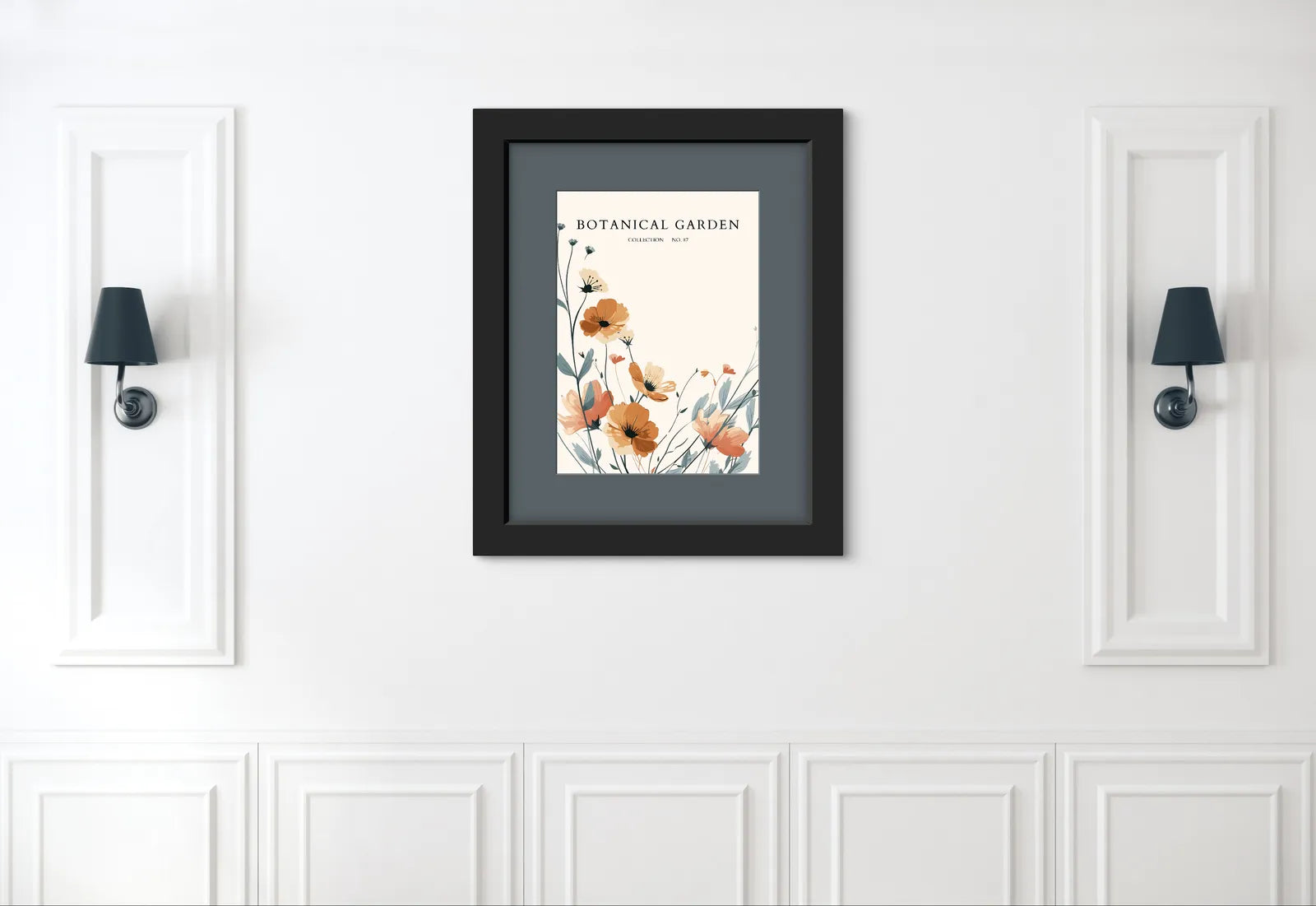 Amber Wildflower Cluster – Flowing Field Florals in Autumnal Tones