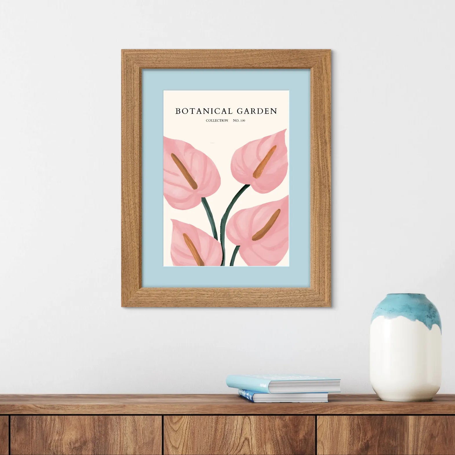 Forget-Me-Not Botanical Art Print – Blue Wildflower of Remembrance