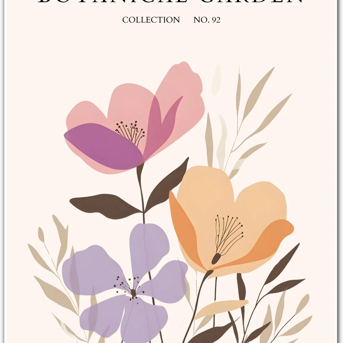 Expressive Wild Poppies Art Print – Artistic Floral Ink Style