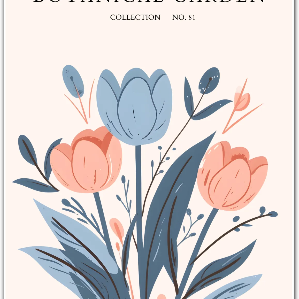 Sunset Petal Poppy Art Print – Warm Red and Apricot Floral Illustration