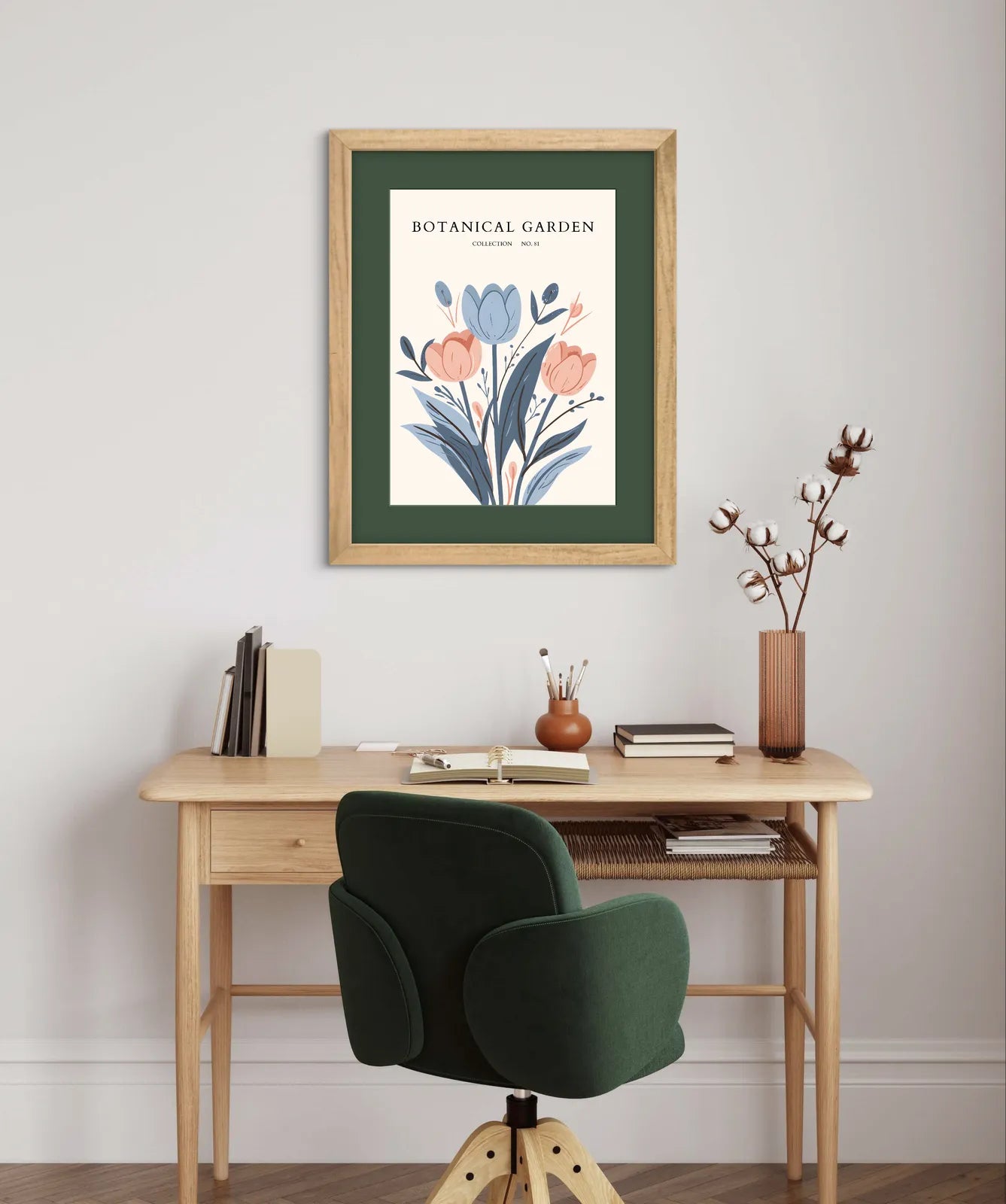 Sunset Petal Poppy Art Print – Warm Red and Apricot Floral Illustration