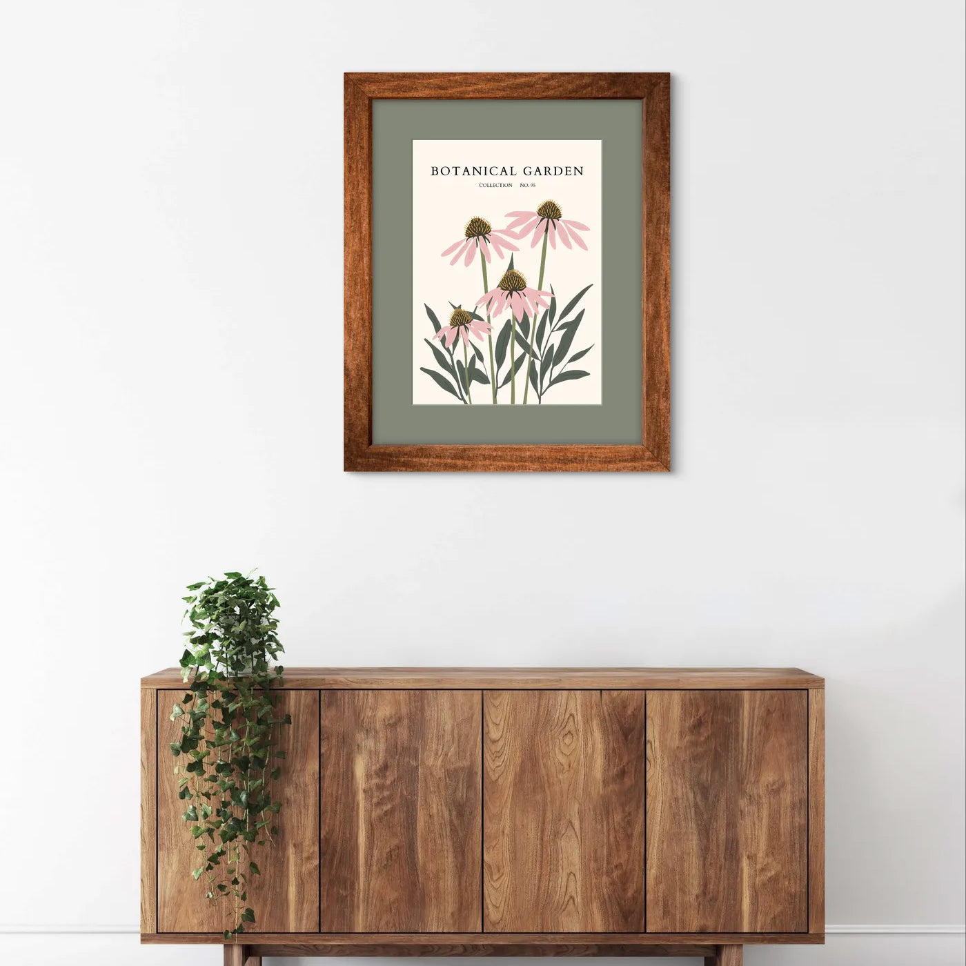 Blush Coneflower Botanical Art Print – Delicate Prairie Bloom Elegance