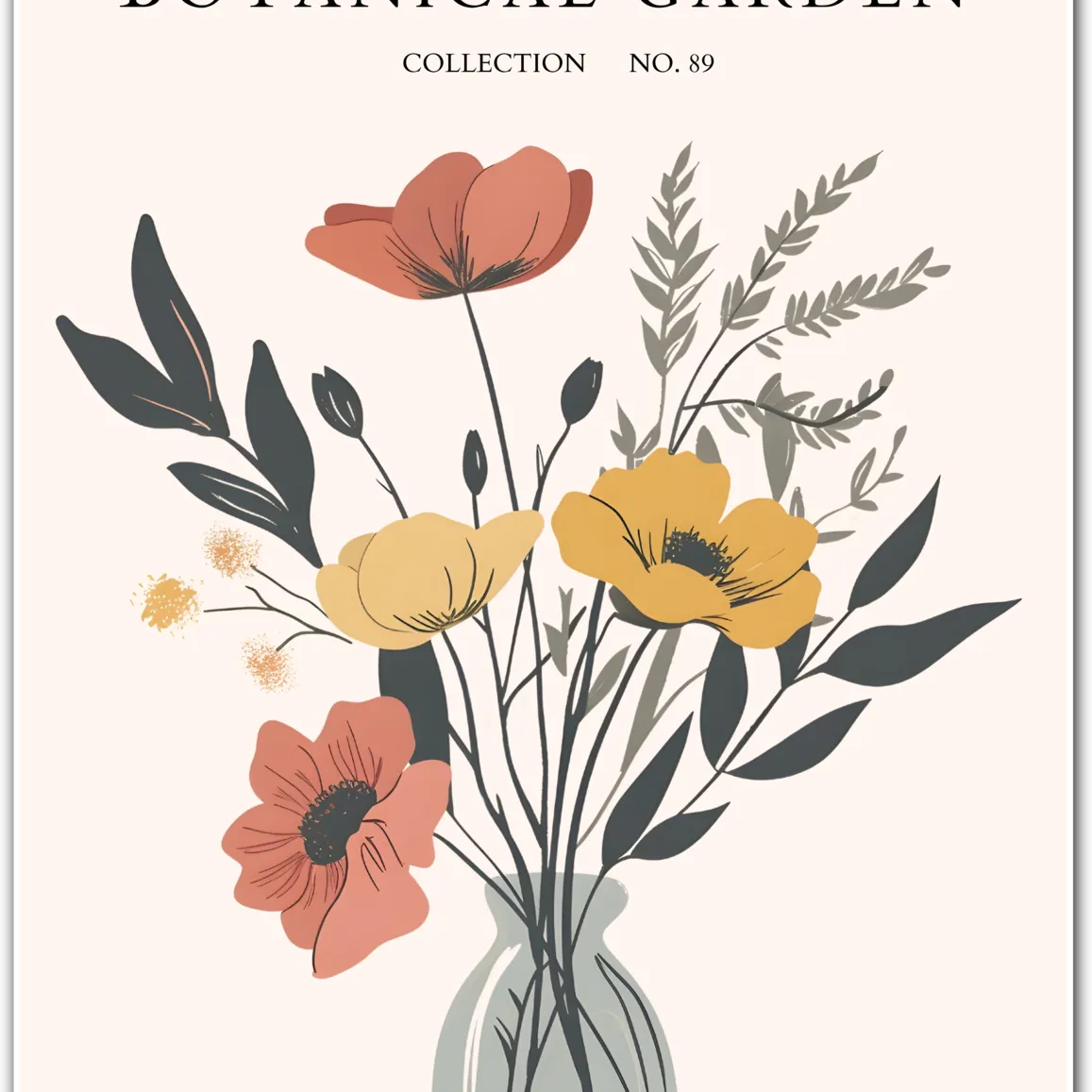 Poised Poppies in Still Life – Bold Botanical Elegance