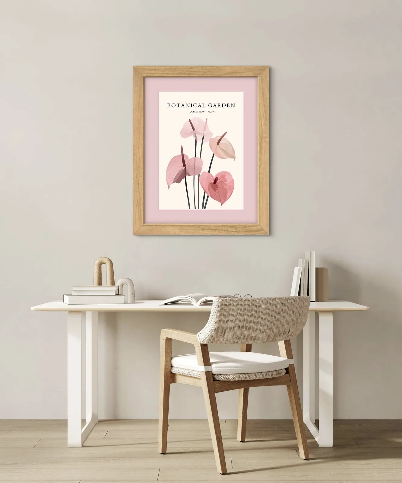 Anthurium Grace – Blush Heart Petal Art Print