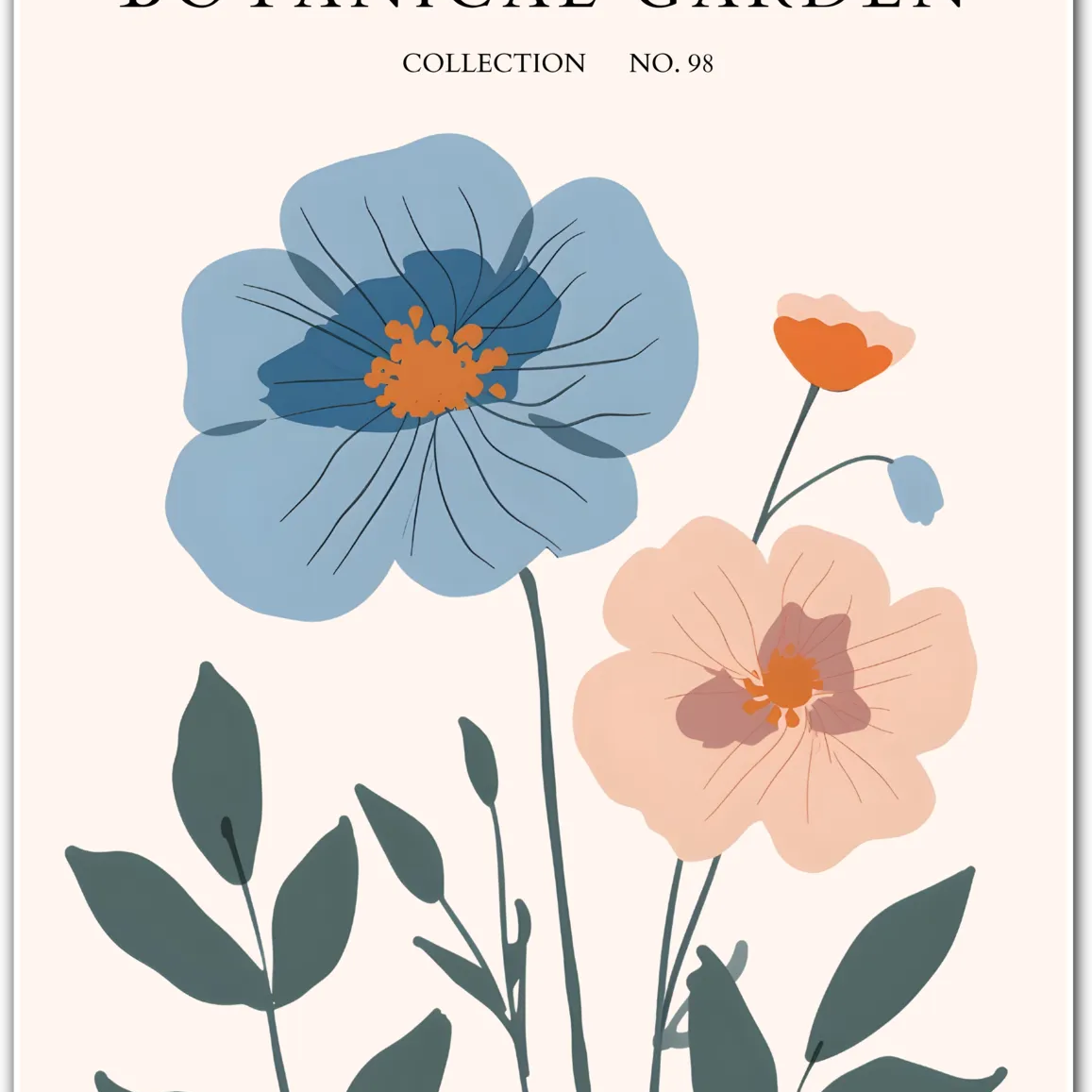 Contrast in Bloom – Bold Garden Flower Art Print