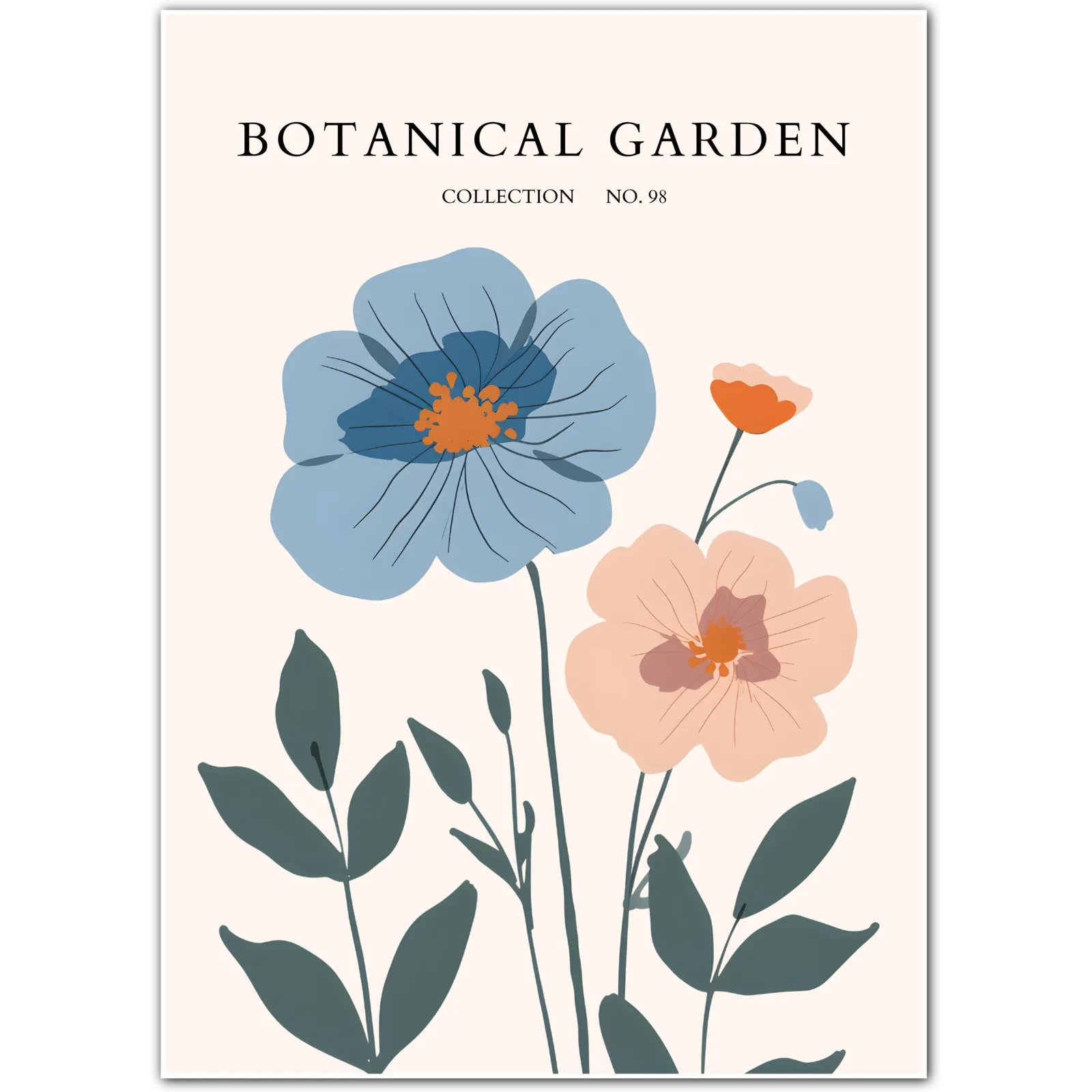 Contrast in Bloom – Bold Garden Flower Art Print