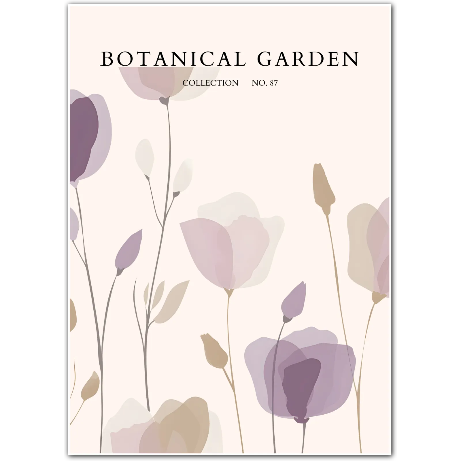 Dusky Petal Drift – Soft Mauve Bloom Art Print