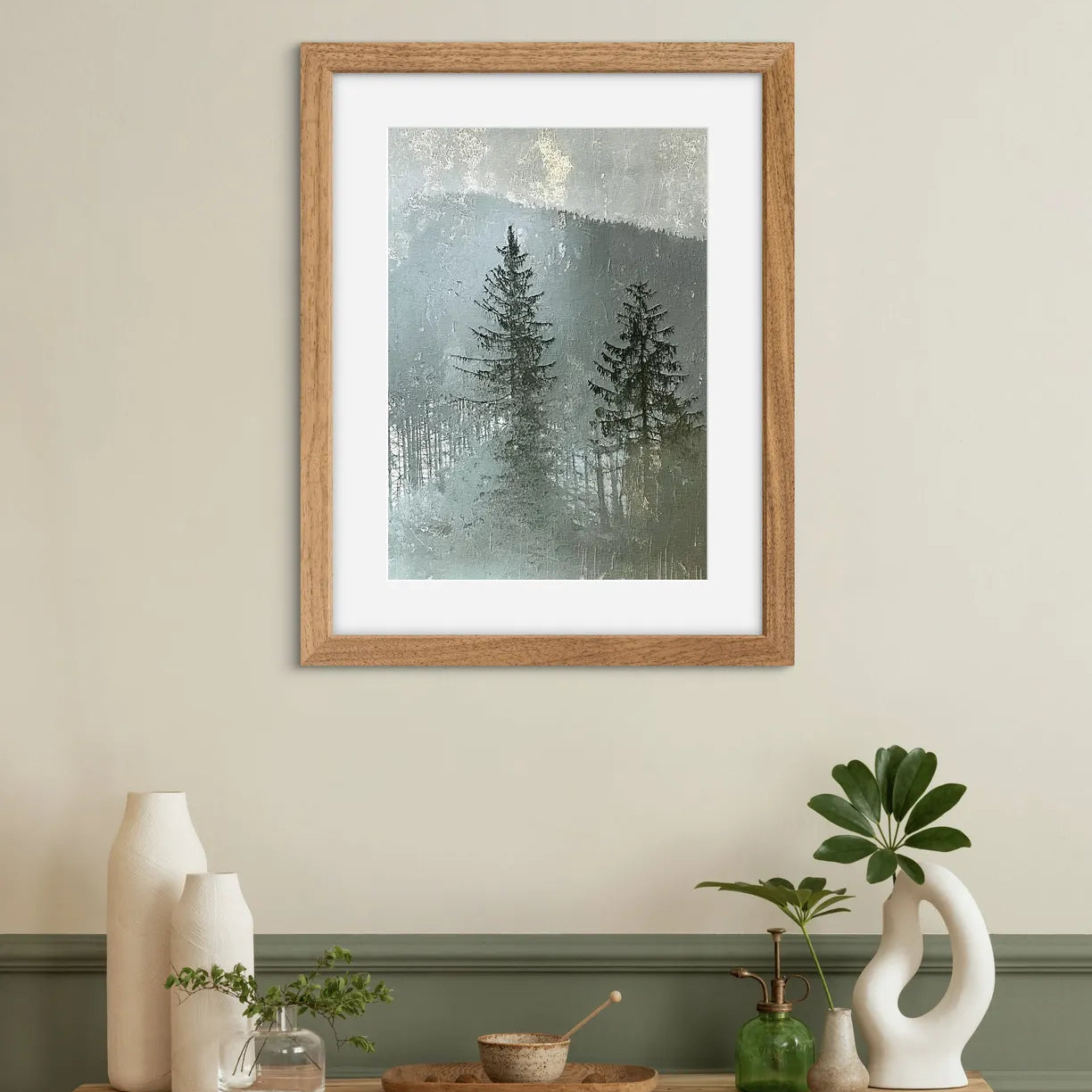 Twilight Pines – Atmospheric Forest Depths Wall Art