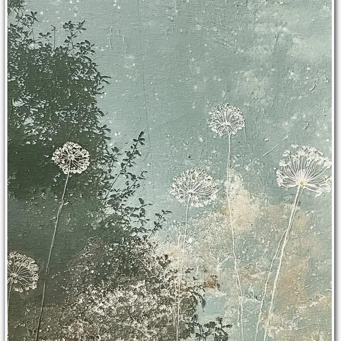 Dandelion Drift – Vintage Botanical Wall Art in Cool Hues