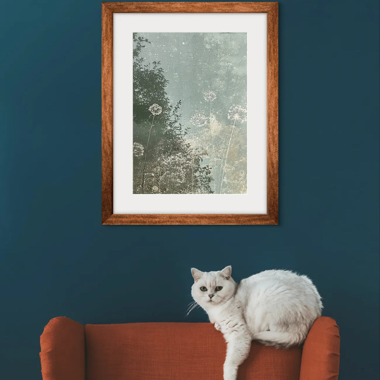 Dandelion Drift – Vintage Botanical Wall Art in Cool Hues