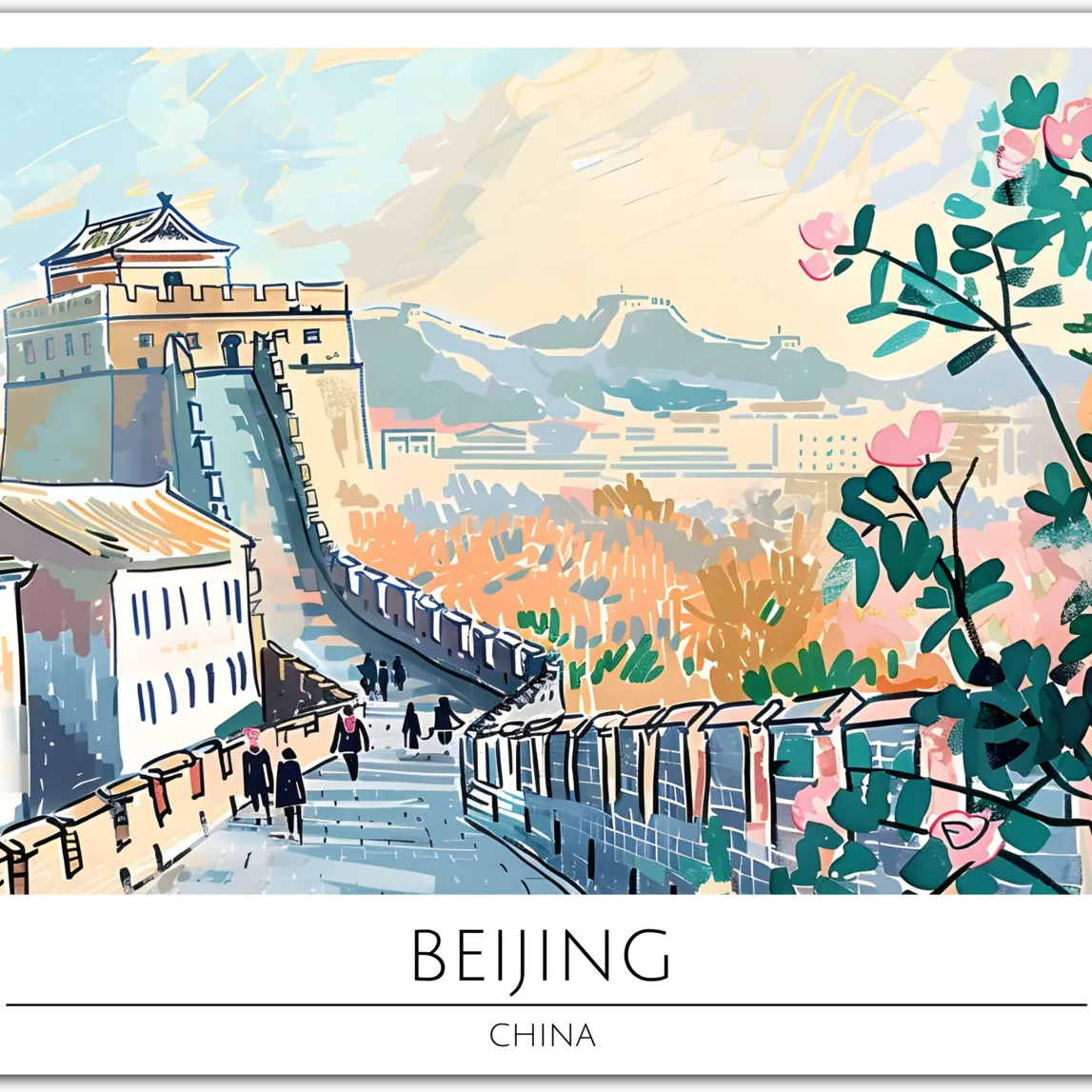 Vibrant Beijing - Great Wall of China Art Print